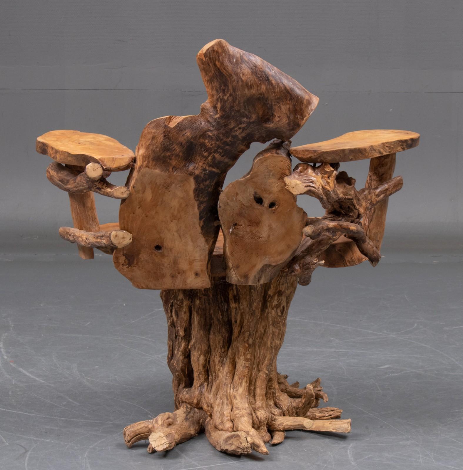 Skulpturaler organischer Stuhl aus Teakholzwurzel im Stil von Daryl Stokes  im Angebot 5