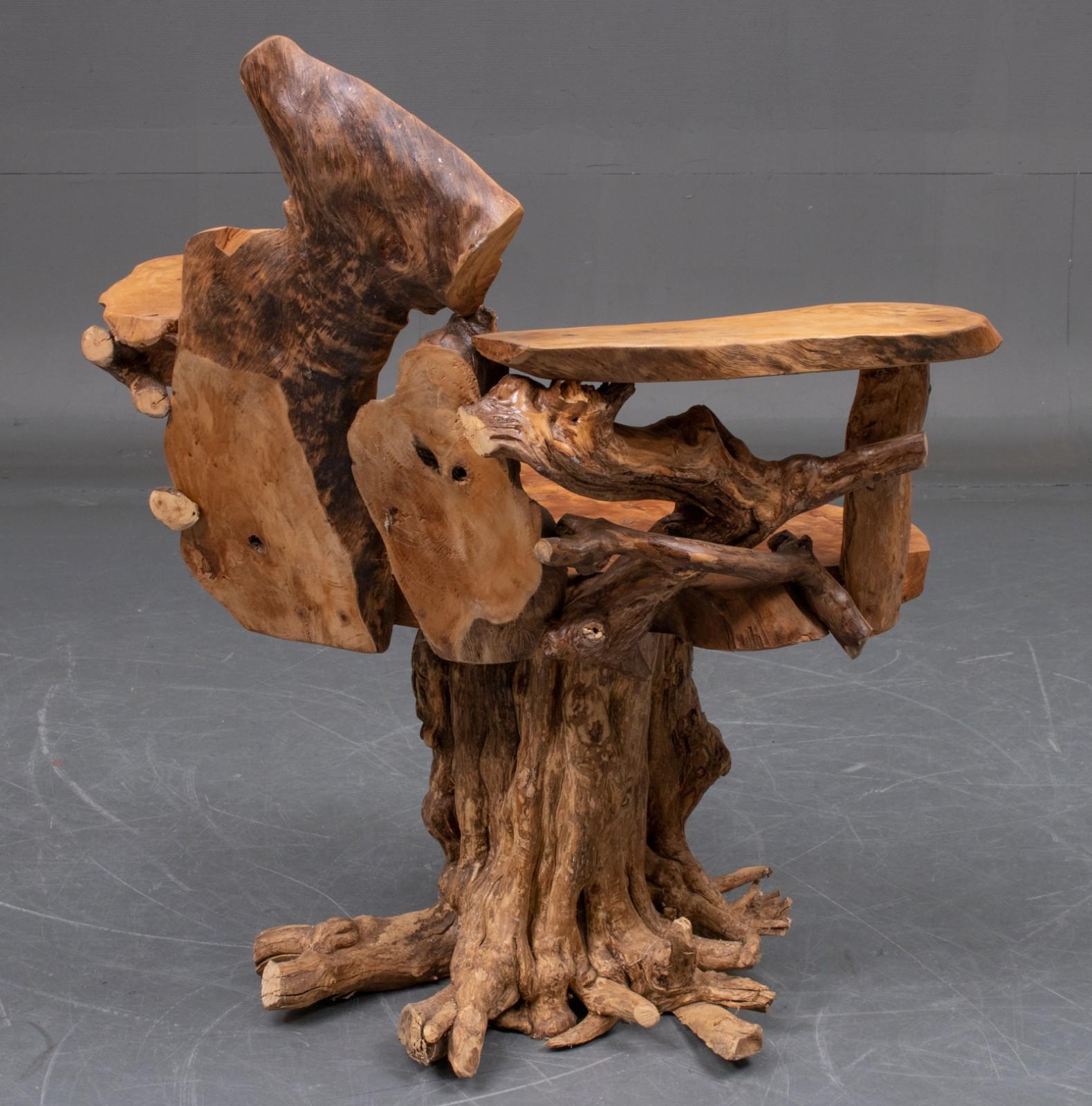 Skulpturaler organischer Stuhl aus Teakholzwurzel im Stil von Daryl Stokes  im Angebot 6