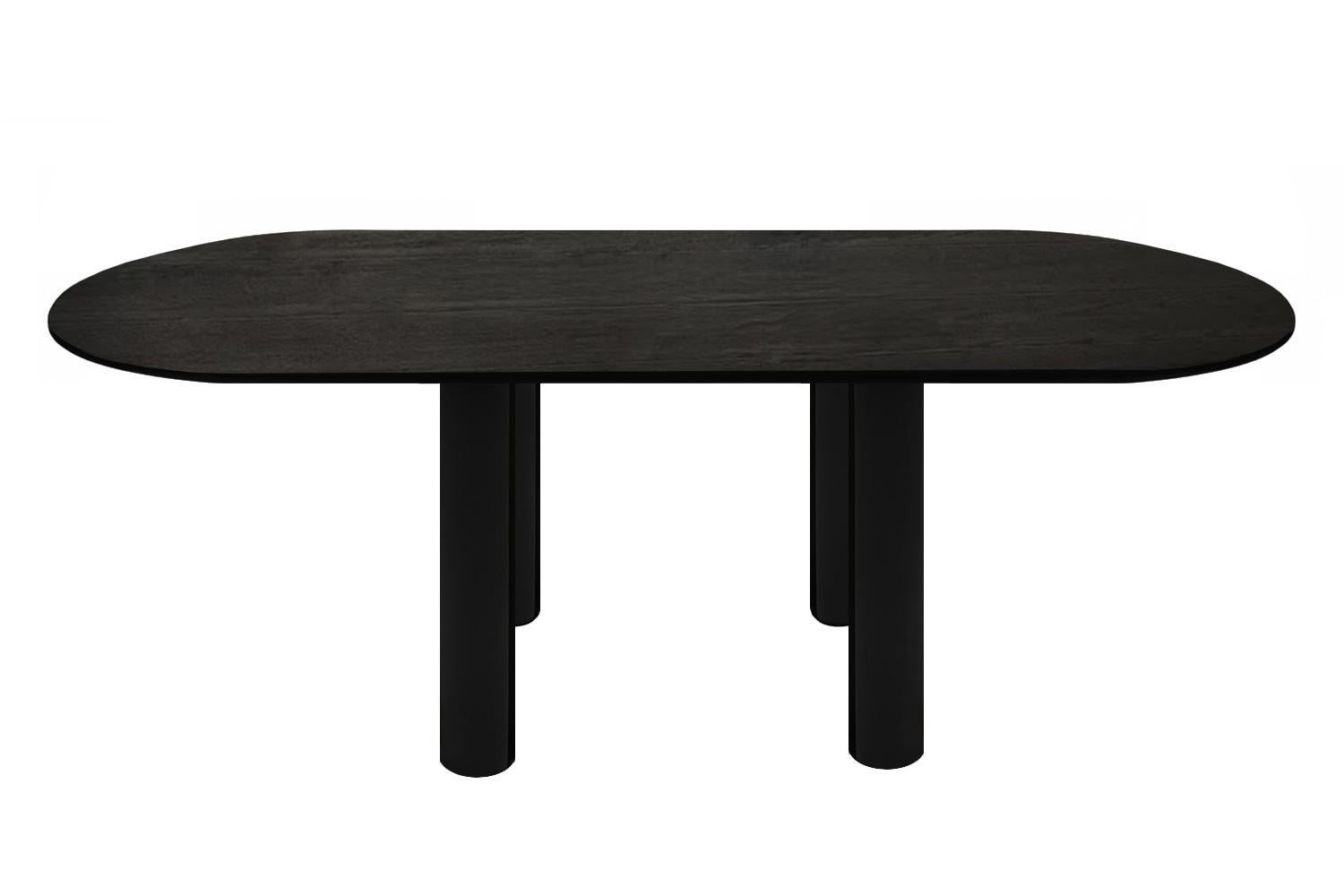Organique Sculpturale Table de salle à manger organique en bois de wengé foncé Folclore en vente