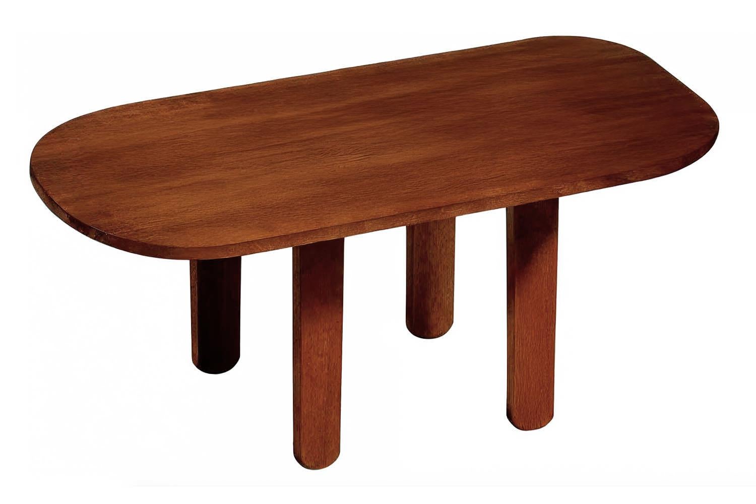 Espagnol Sculpturale Table de salle à manger organique en bois de wengé foncé Folclore en vente