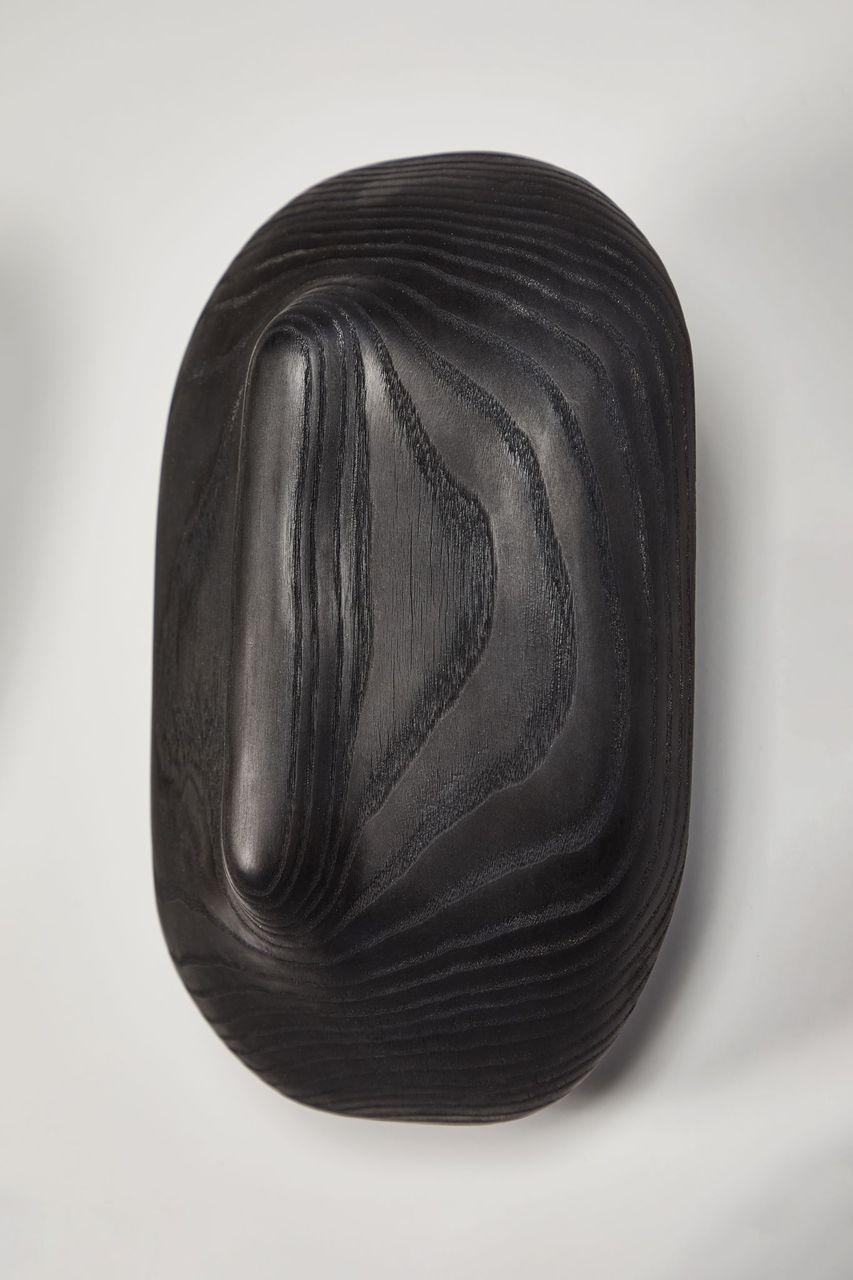Sculptural Organic Hand Carved Charred Ash Sconce by Casey McCafferty In New Condition For Sale In Fair Lawn, NJ