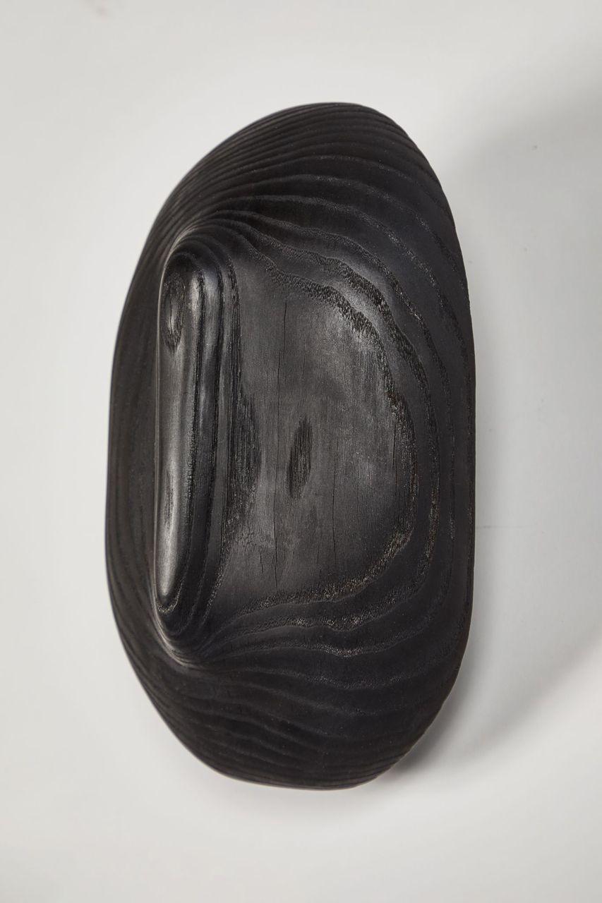 Contemporary Sculptural Organic Hand Carved Charred Ash Sconce by Casey McCafferty For Sale