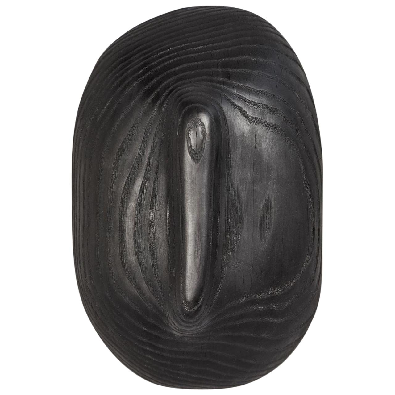 Sculptural Organic Hand Carved Charred Ash Sconce by Casey McCafferty For Sale