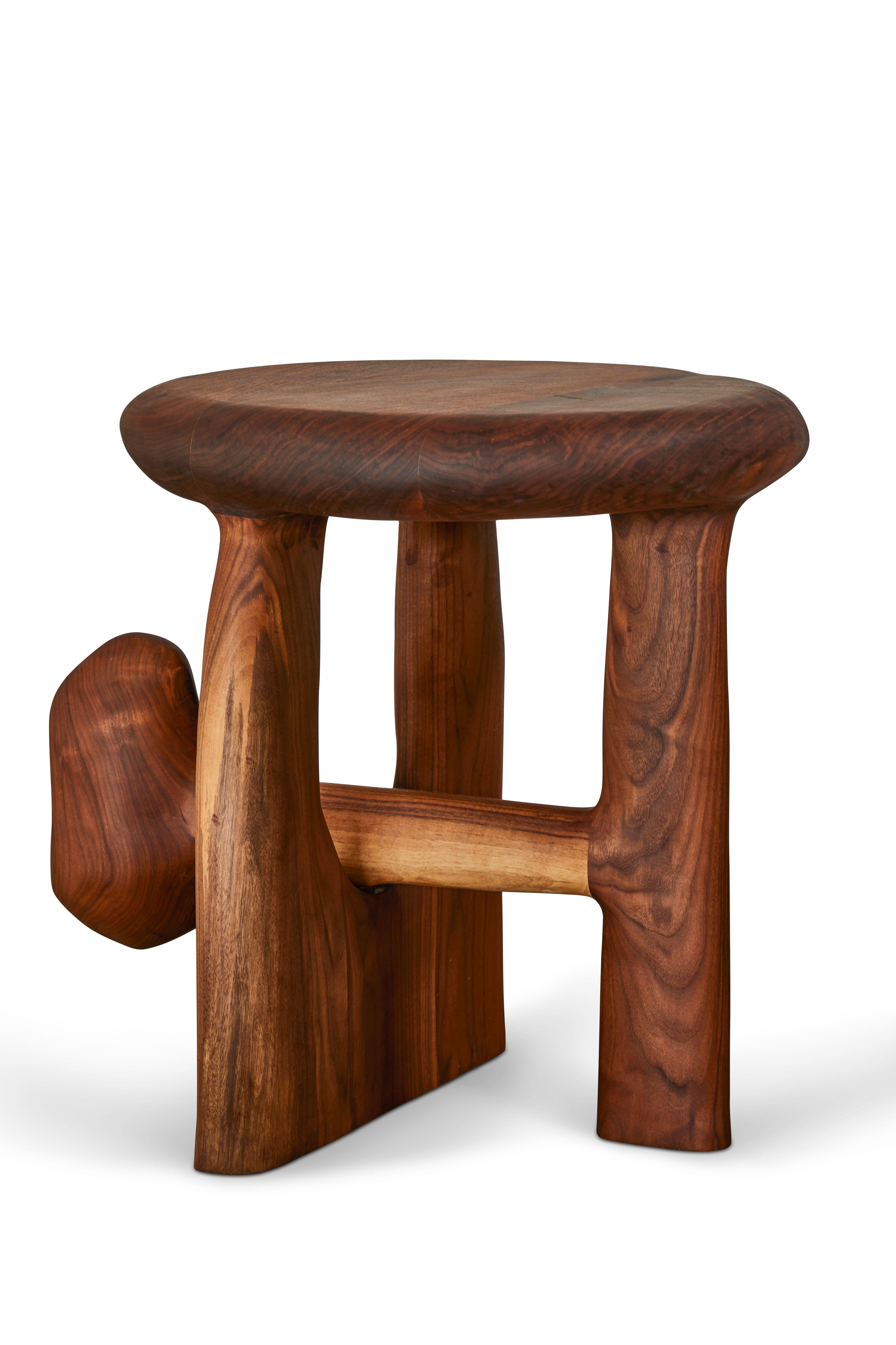 Sculptural organic hand carved, oiled walnut side table. Made in the USA by Casey McCafferty.


Available finishes:
Oiled black walnut, oiled white oak, bleached white oak, charred ash, oxidized maple

Customization is available. Charges may