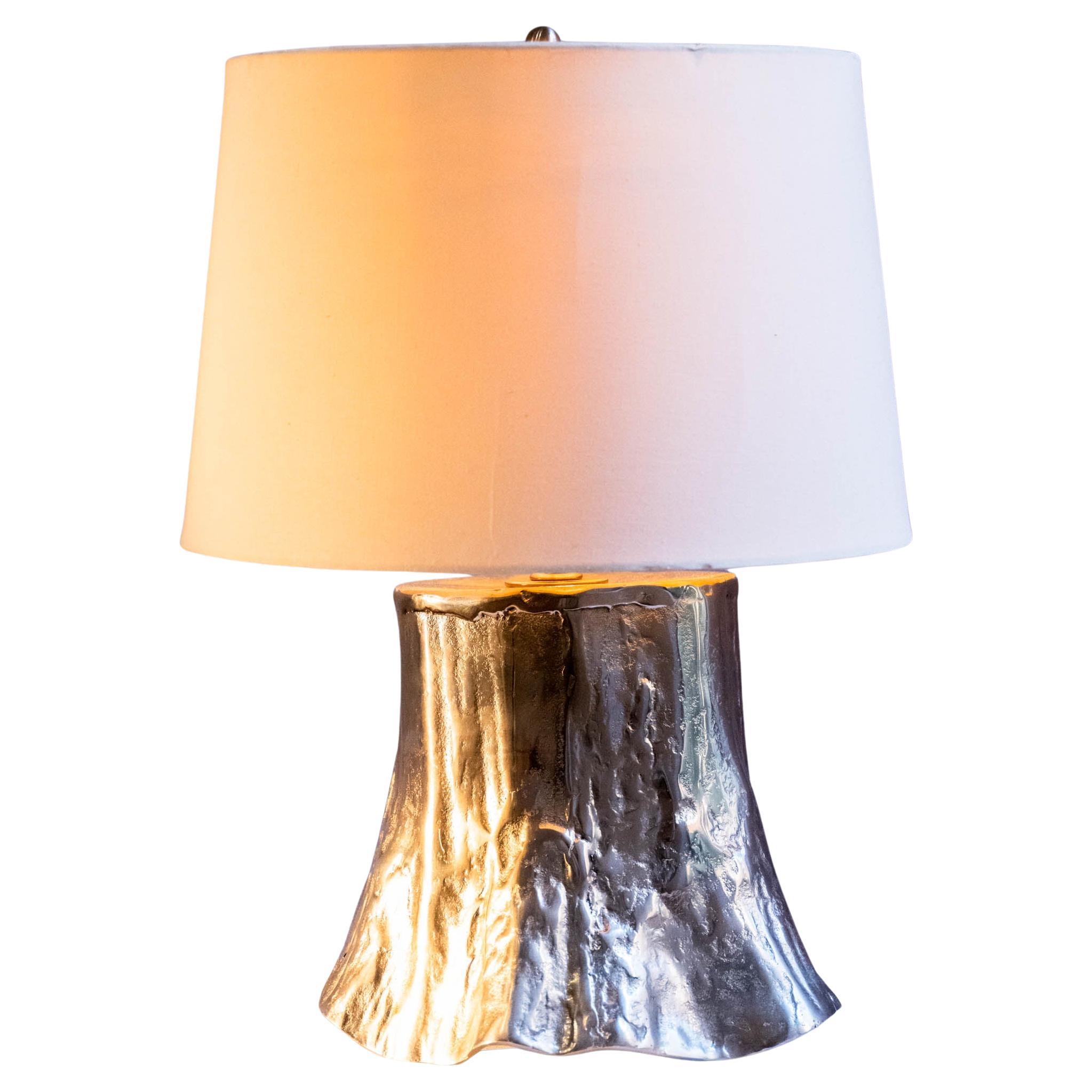 Sculptural Organic Metal Table Lamp For Sale