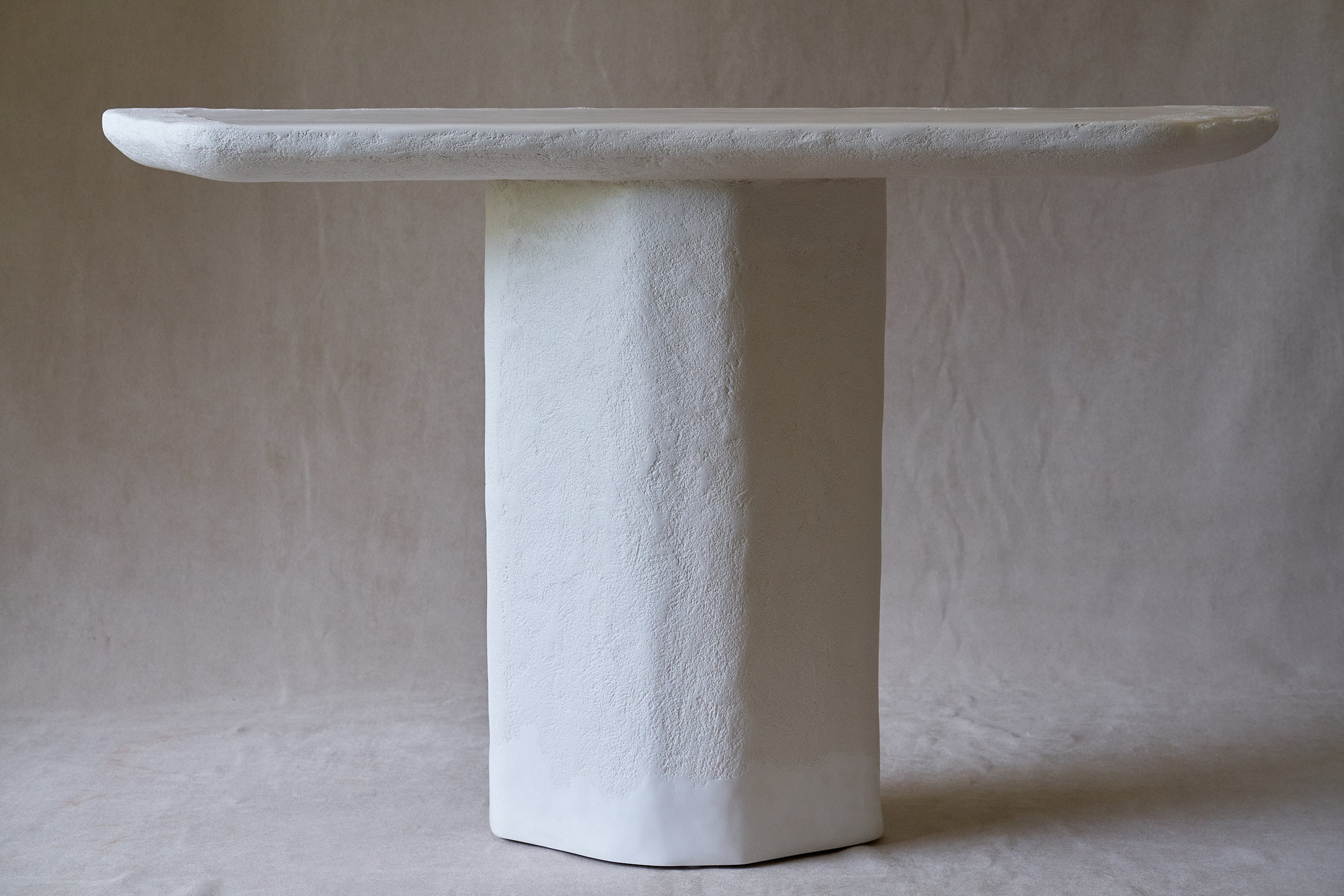 Sculptural organic modern console table