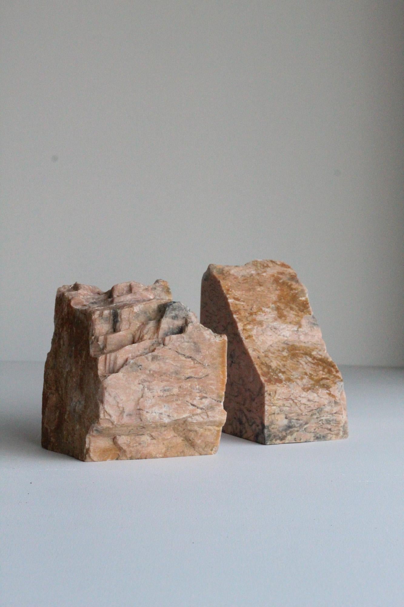 Sculptural Organic Modern Marble Bookends 7