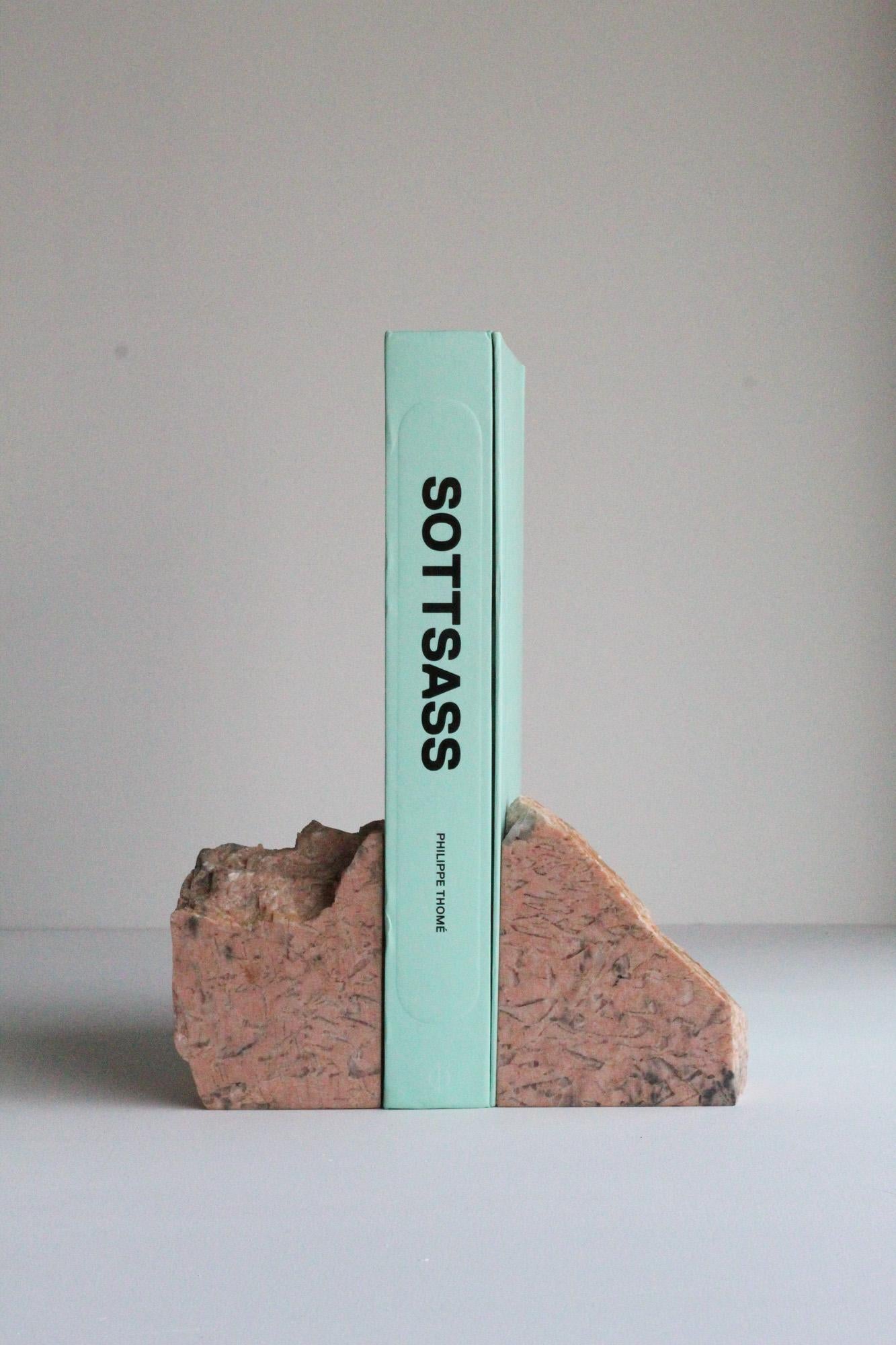 Serre-livres sculpturaux en marbre organique et moderne 1
