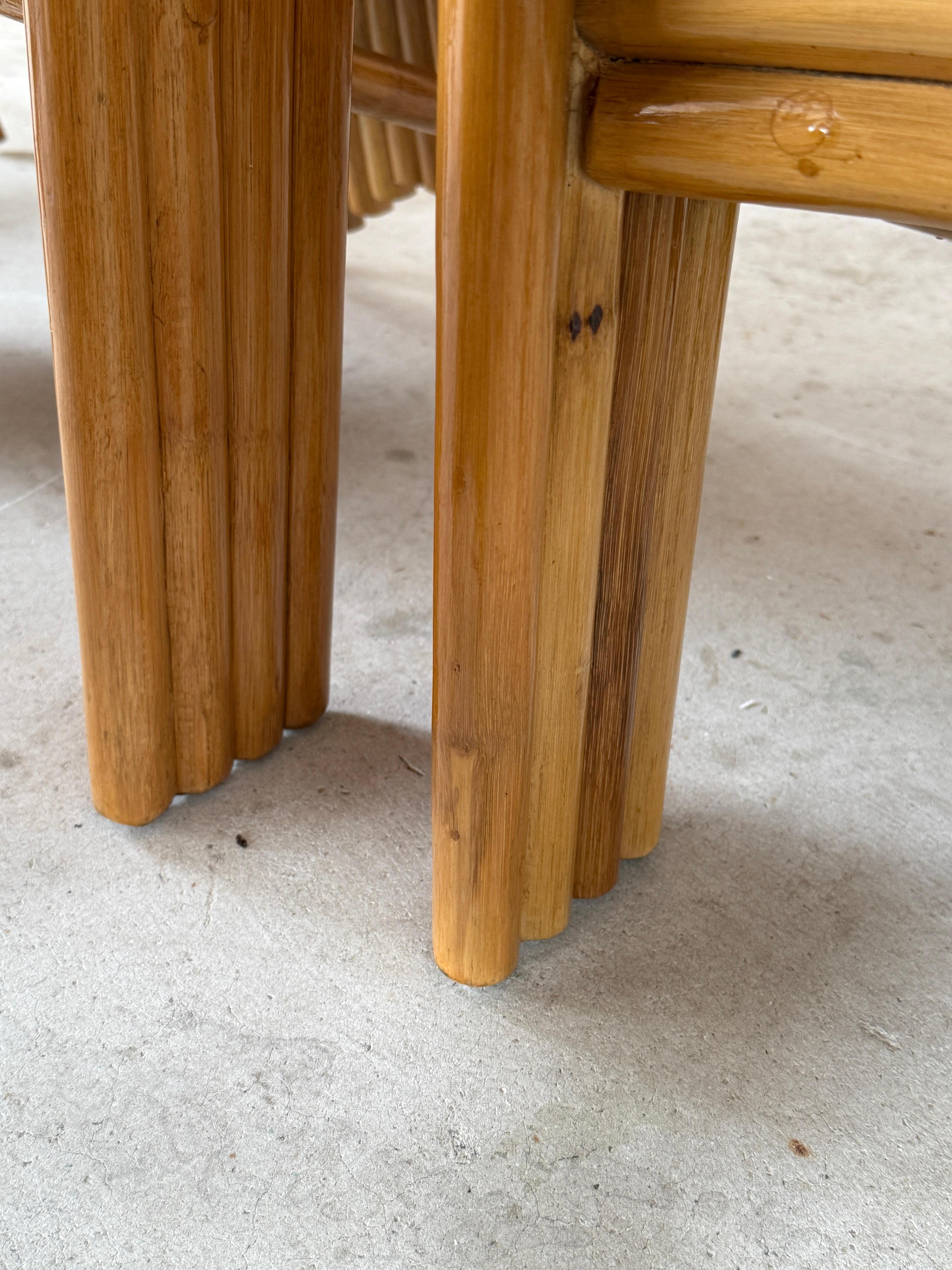 Sculptural Organic Modern Rattan Chairs in the manner of  Mackintosh or McGuire For Sale 4
