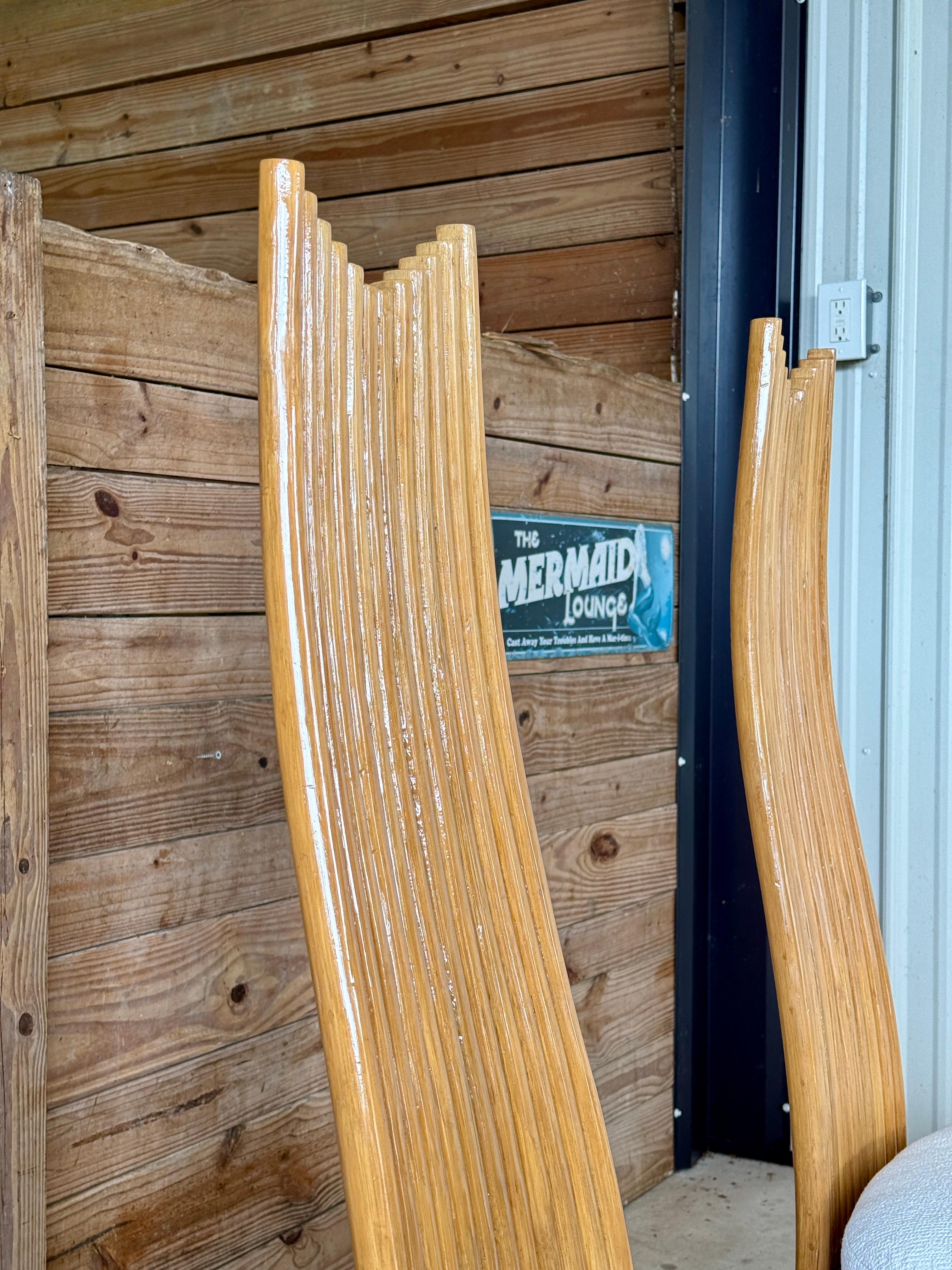 Sculptural Organic Modern Rattan Chairs in the manner of  Mackintosh or McGuire For Sale 12