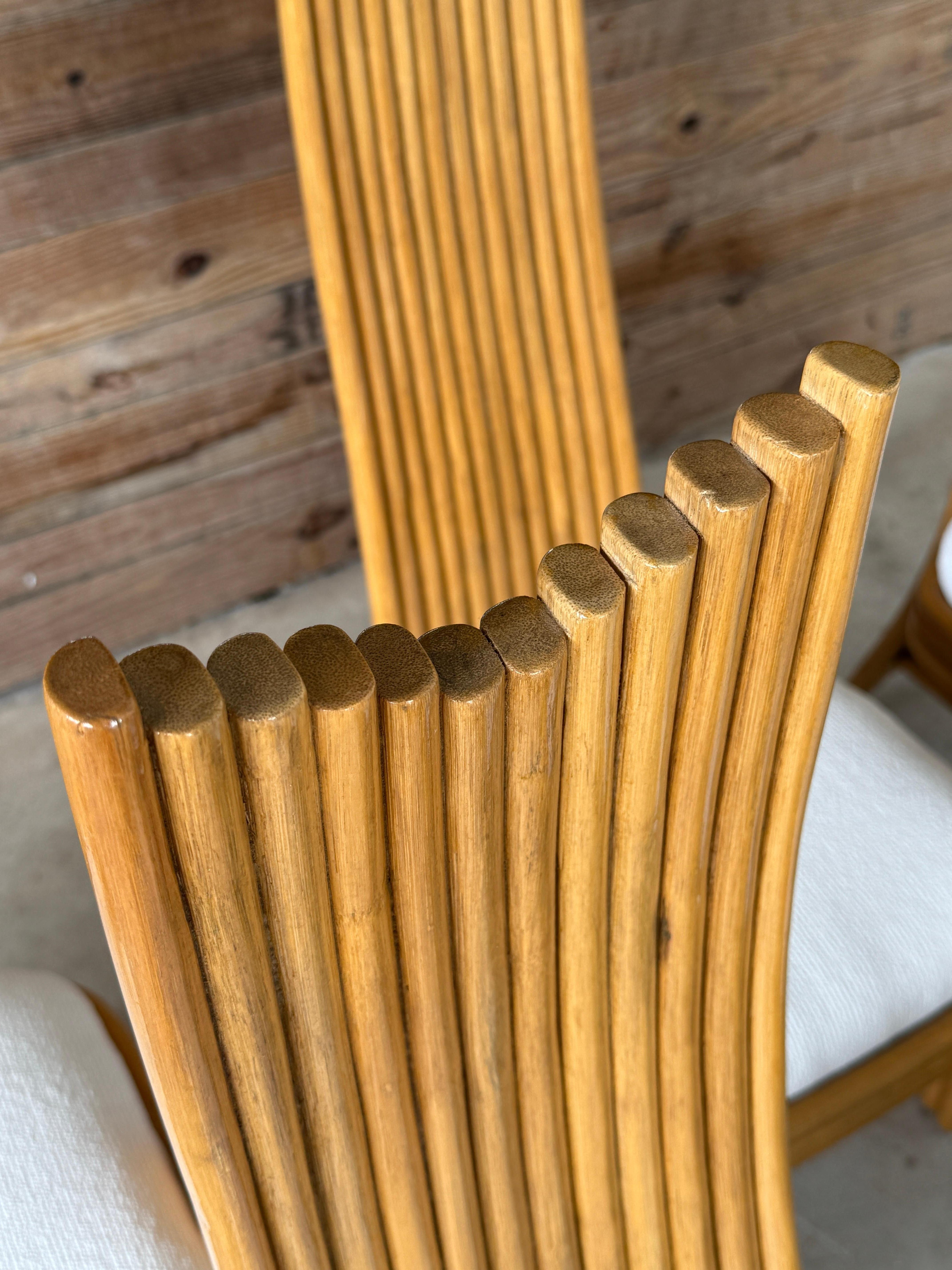 Sculptural Organic Modern Rattan Chairs in the manner of  Mackintosh or McGuire For Sale 2