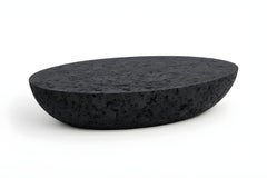 Sculptural Outdoor Coffee Table in Cast Volcanic Lava Stone