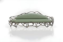 Sculptural Outdoor Collectible Sofa in Fiberglass-Reinforced Resin