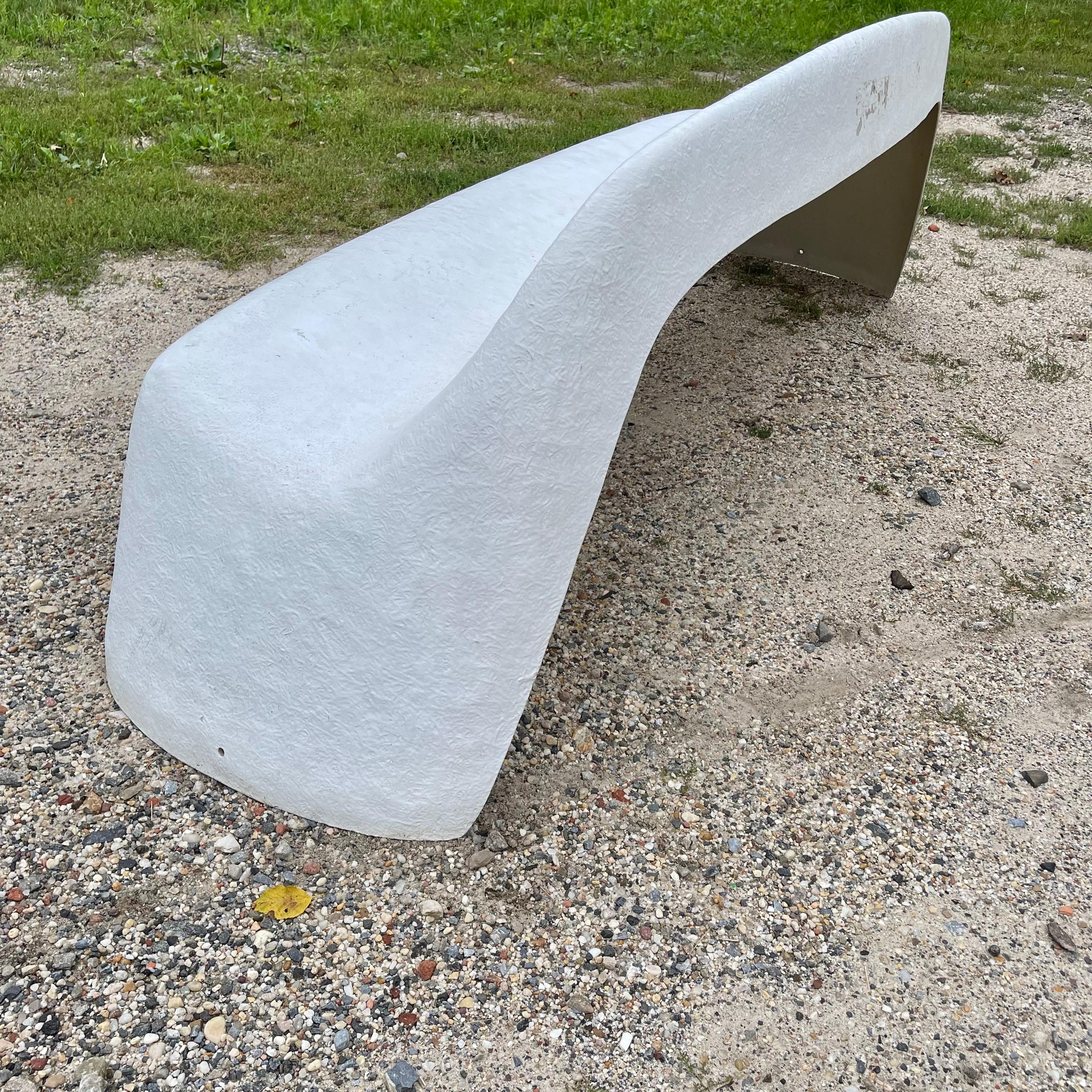Banc d'extérieur sculptural en fibre de verre par Walter Papst, Allemagne, années 1960 9