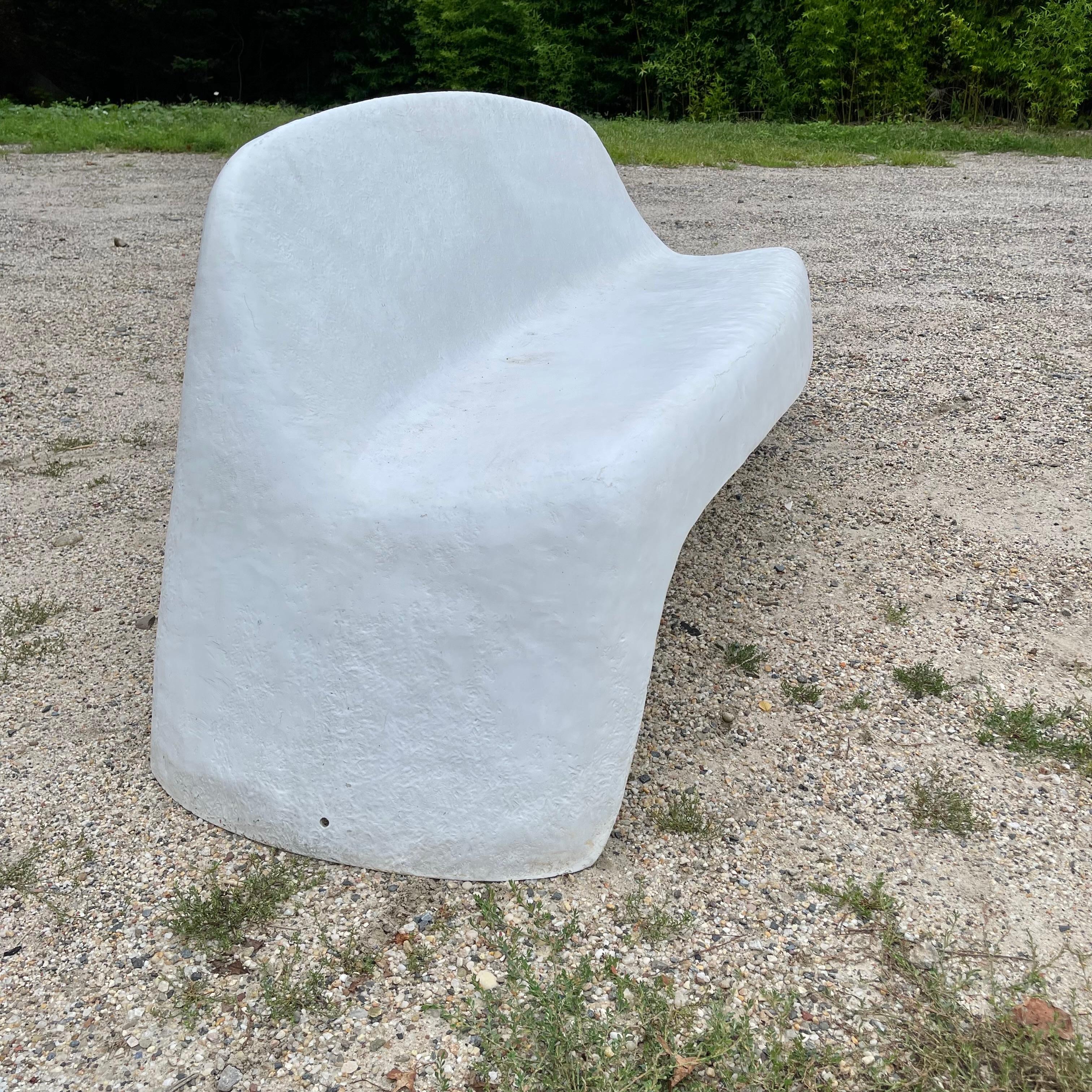 Sculptural Outdoor Fiberglass Bench by Walter Papst, 1960s Germany In Good Condition For Sale In Los Angeles, CA