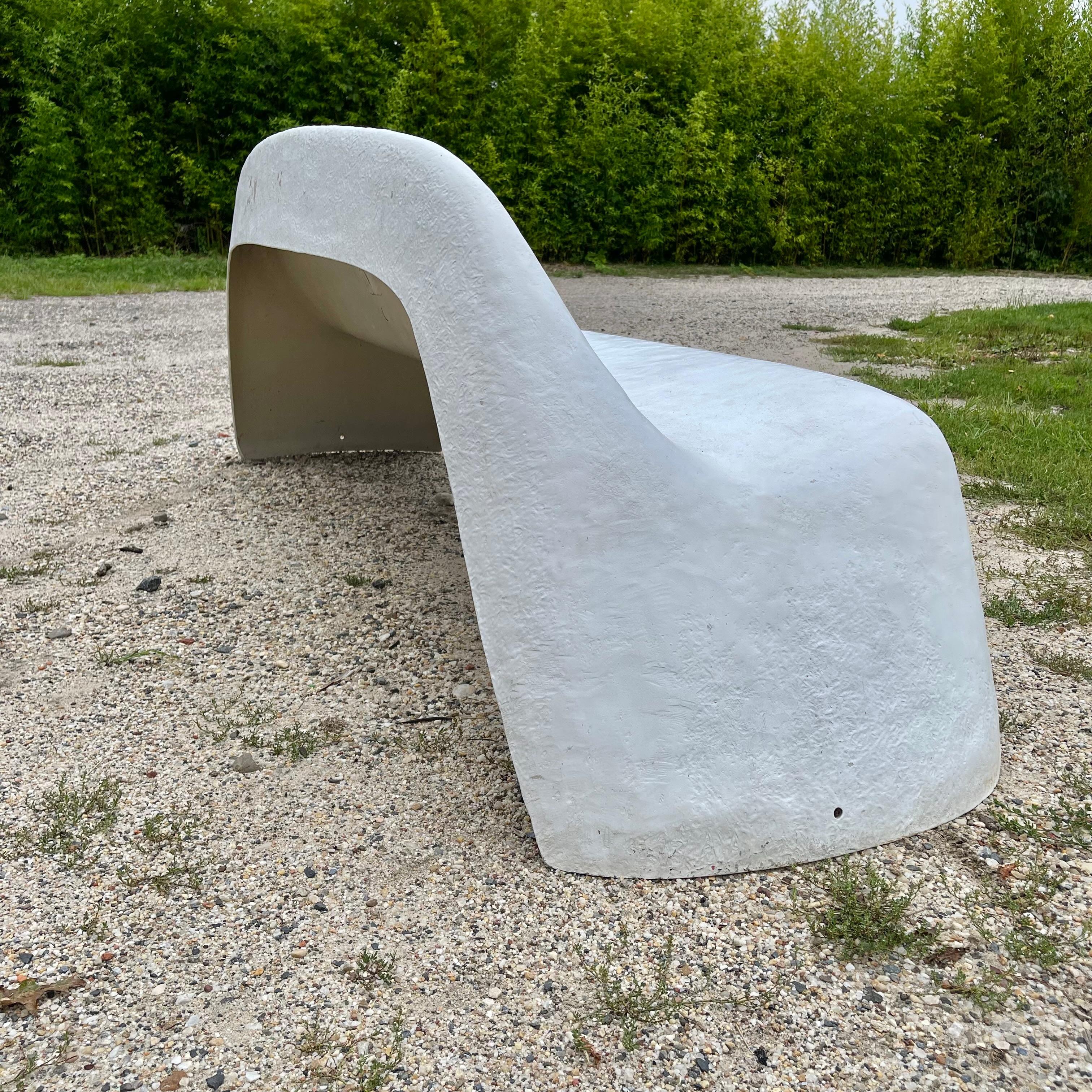Sculptural Outdoor Fiberglass Bench by Walter Papst, 1960s Germany For Sale 2
