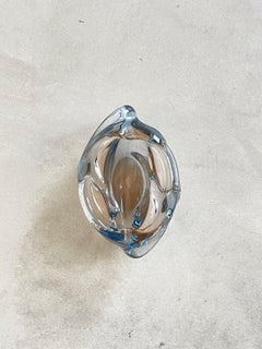 Bol décoratif en verre de Murano en forme d'huître, style vintage, Italie