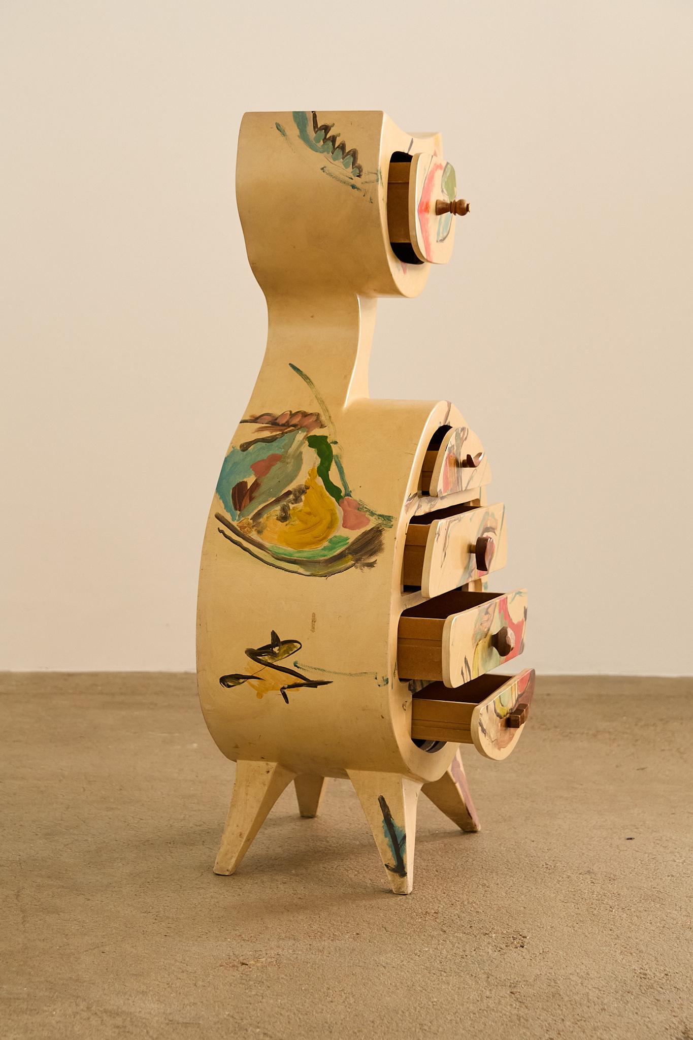 Sculptural Painted Chest of Drawers For Sale 2