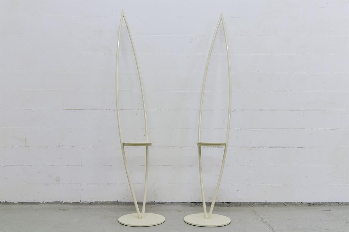 Sculptural Painted Metal Chairs by Artist János Fischer, Germany, 1986 For Sale 1