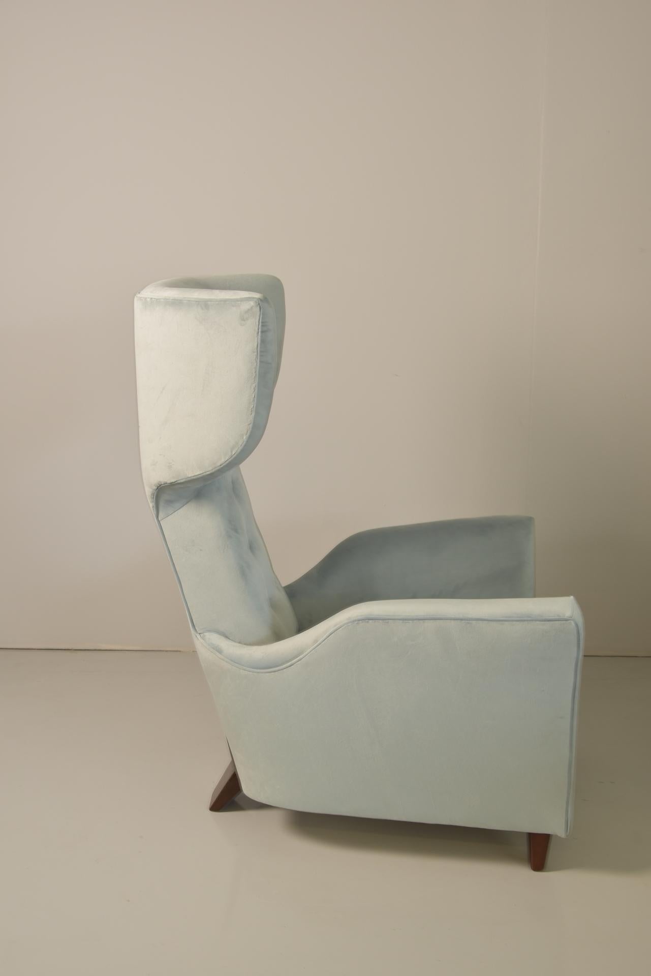 Sculptural Pair of Armchairs Attributed Franco Campi & Carlo Graffi Italy, 1950 For Sale 3