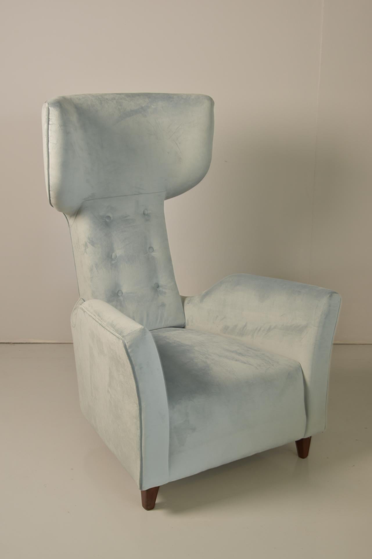 Italian Sculptural Pair of Armchairs Attributed Franco Campi & Carlo Graffi Italy, 1950 For Sale