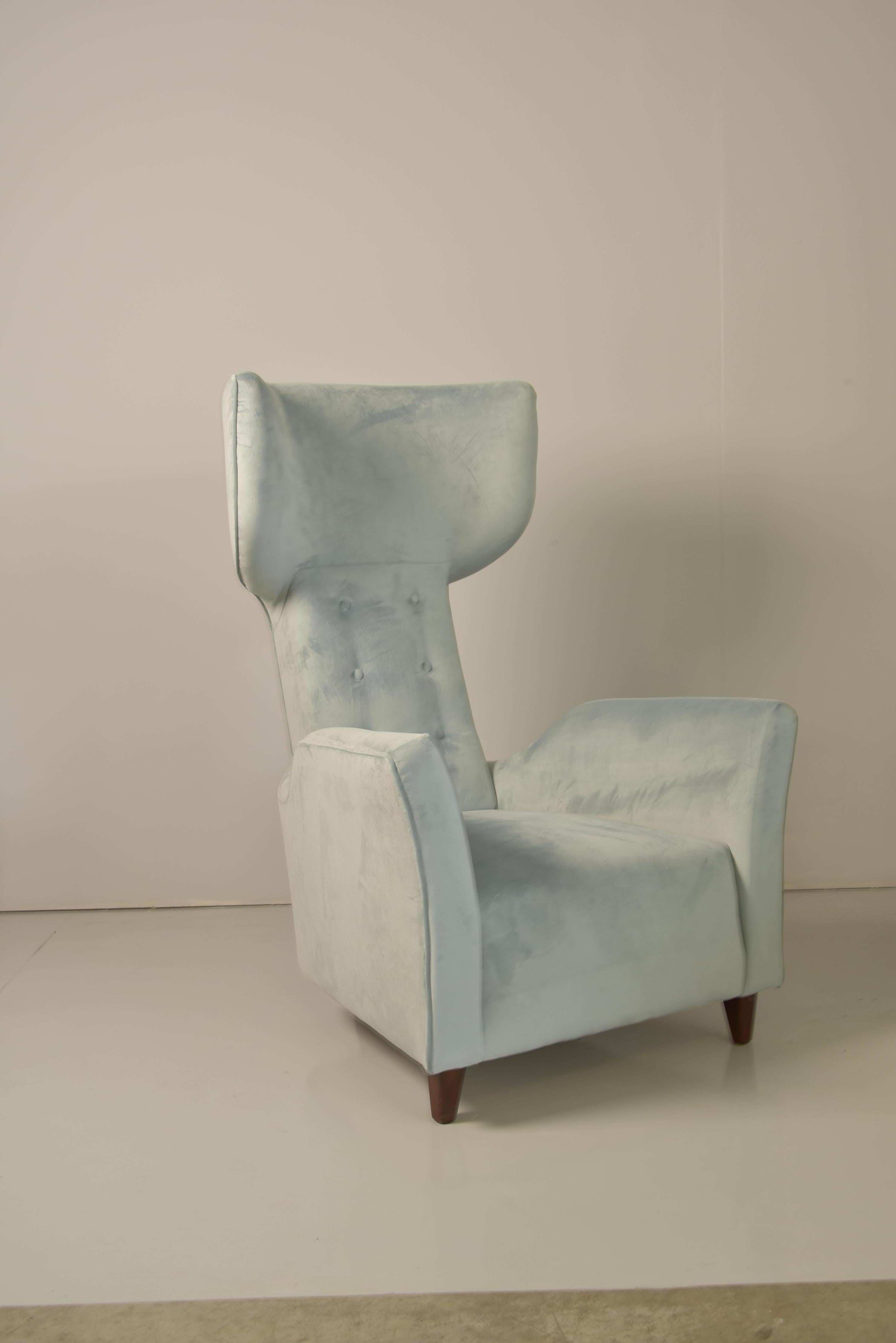 20th Century Sculptural Pair of Armchairs Attributed Franco Campi & Carlo Graffi Italy, 1950 For Sale