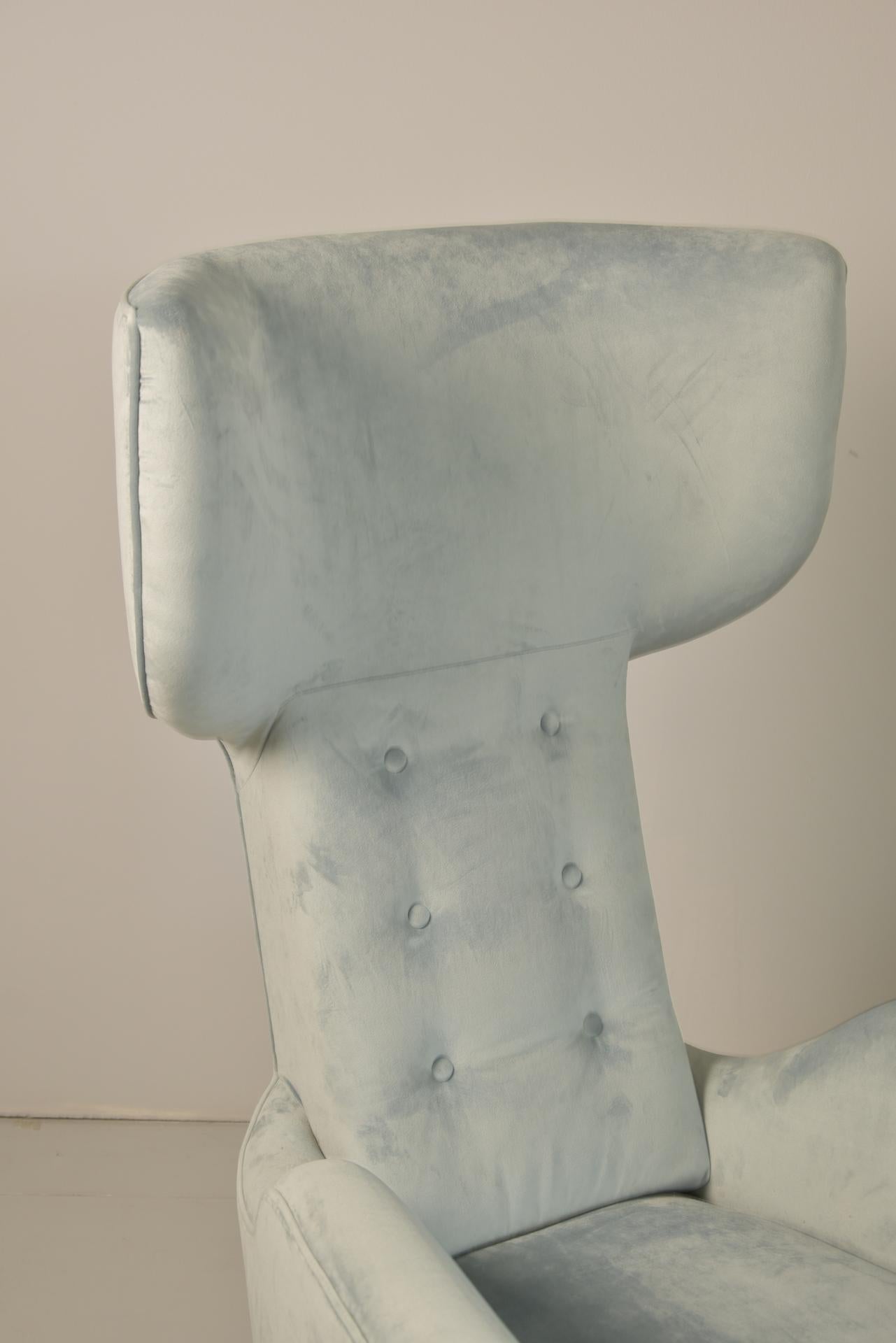 Sculptural Pair of Armchairs Attributed Franco Campi & Carlo Graffi Italy, 1950 For Sale 1