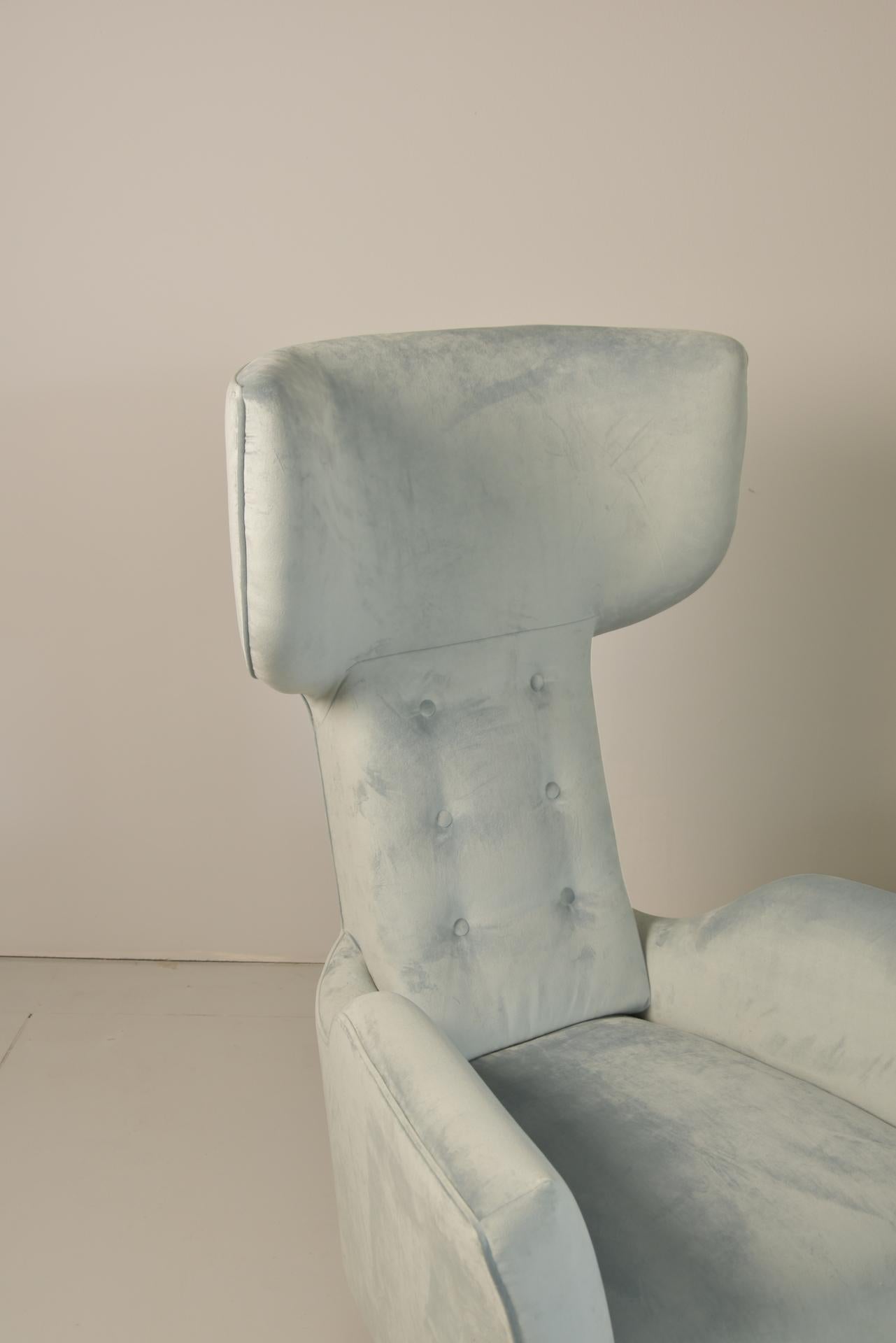 Sculptural Pair of Armchairs Attributed Franco Campi & Carlo Graffi Italy, 1950 For Sale 2