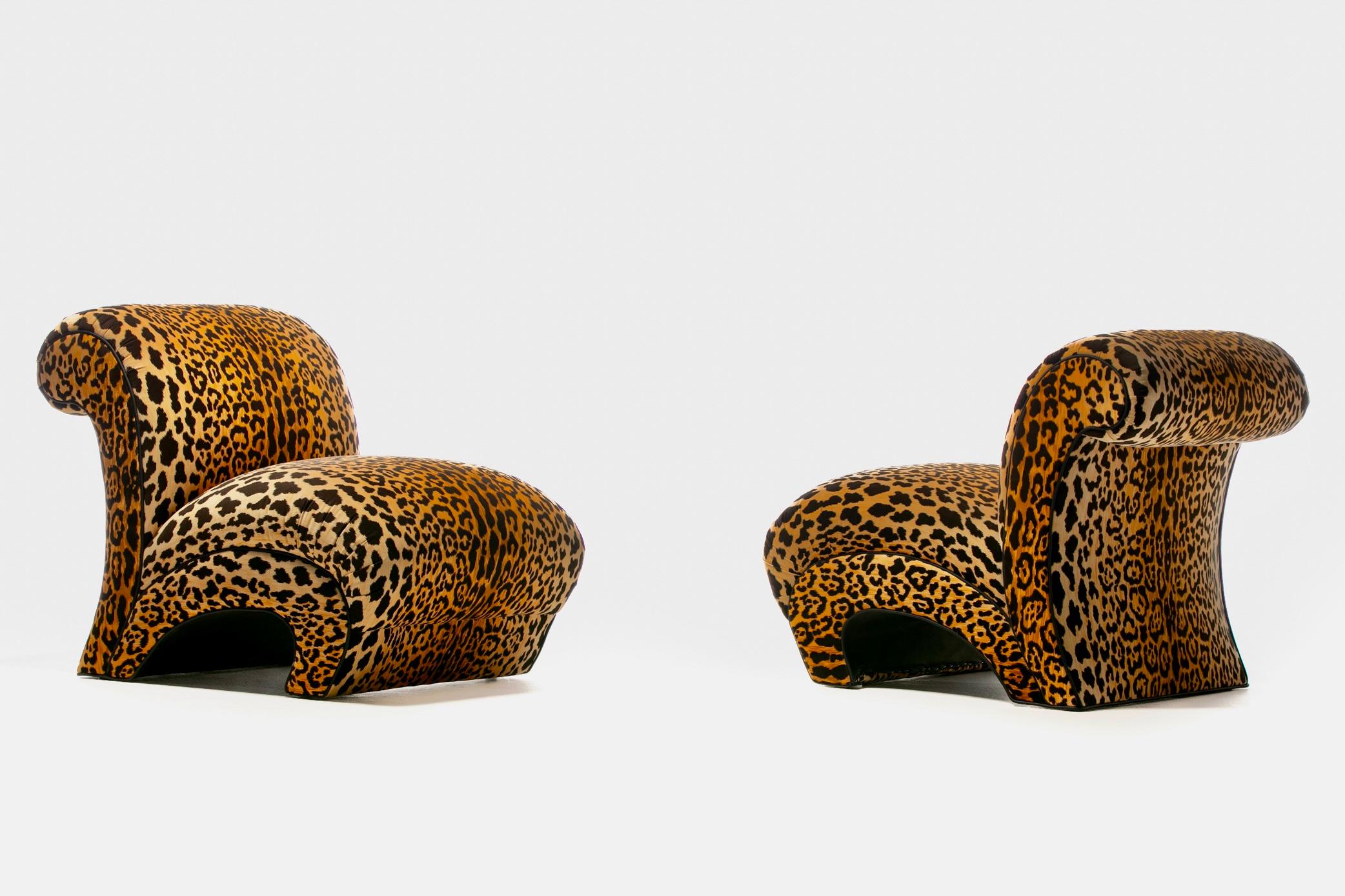 leopard print heel chair