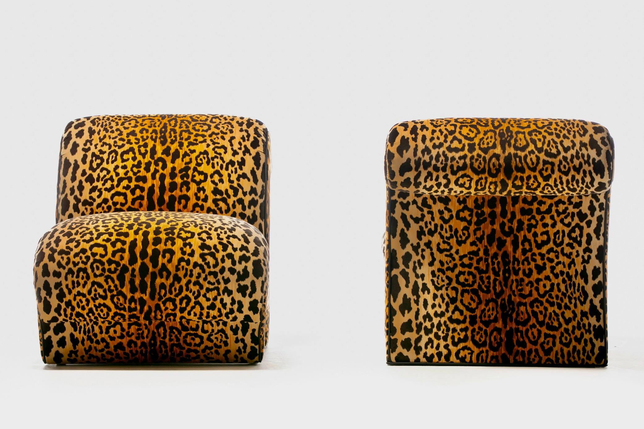 leopard print high heel chair