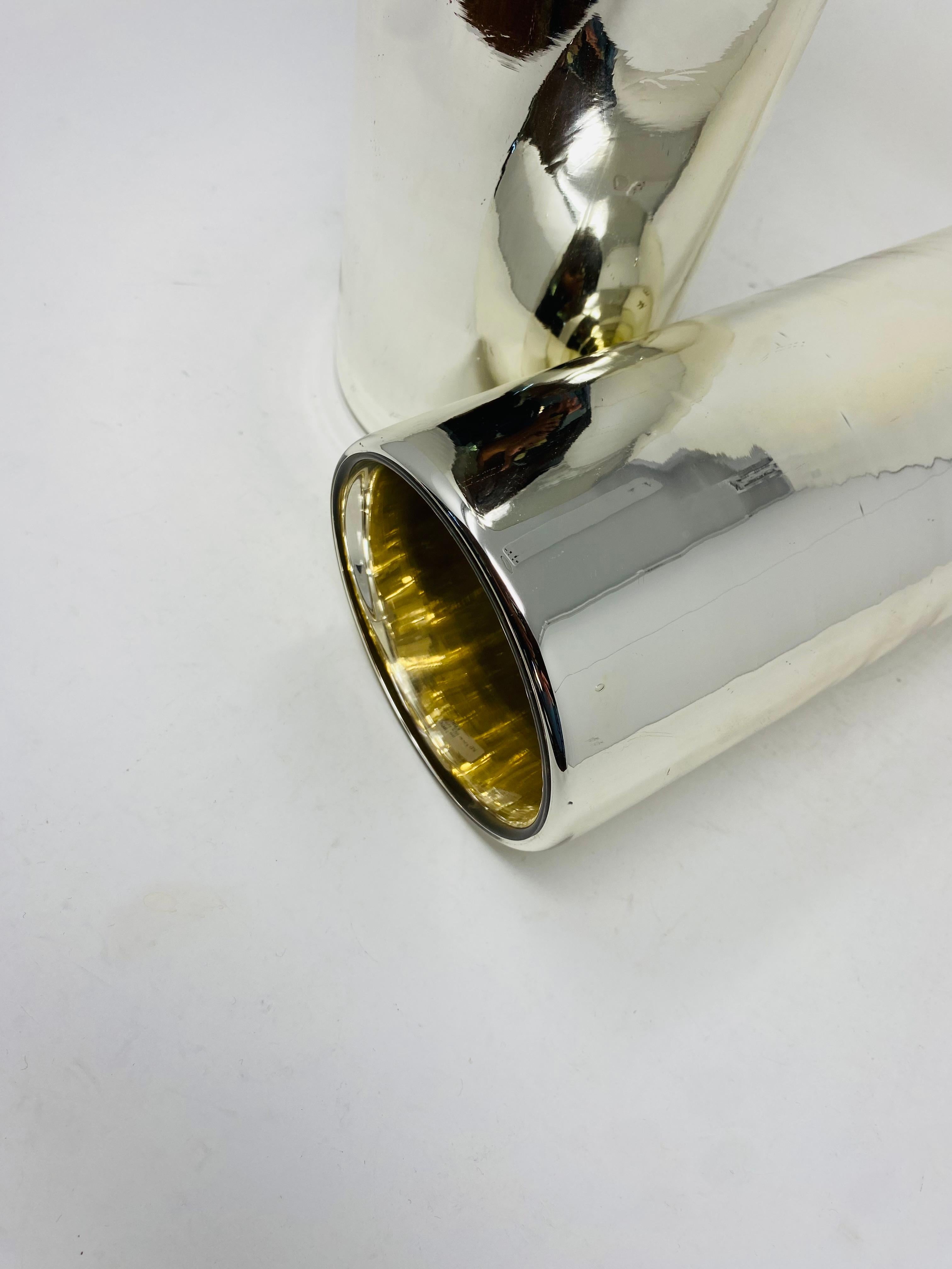Americano Coppia scultorea di cloches a specchio di Mercurio in vendita
