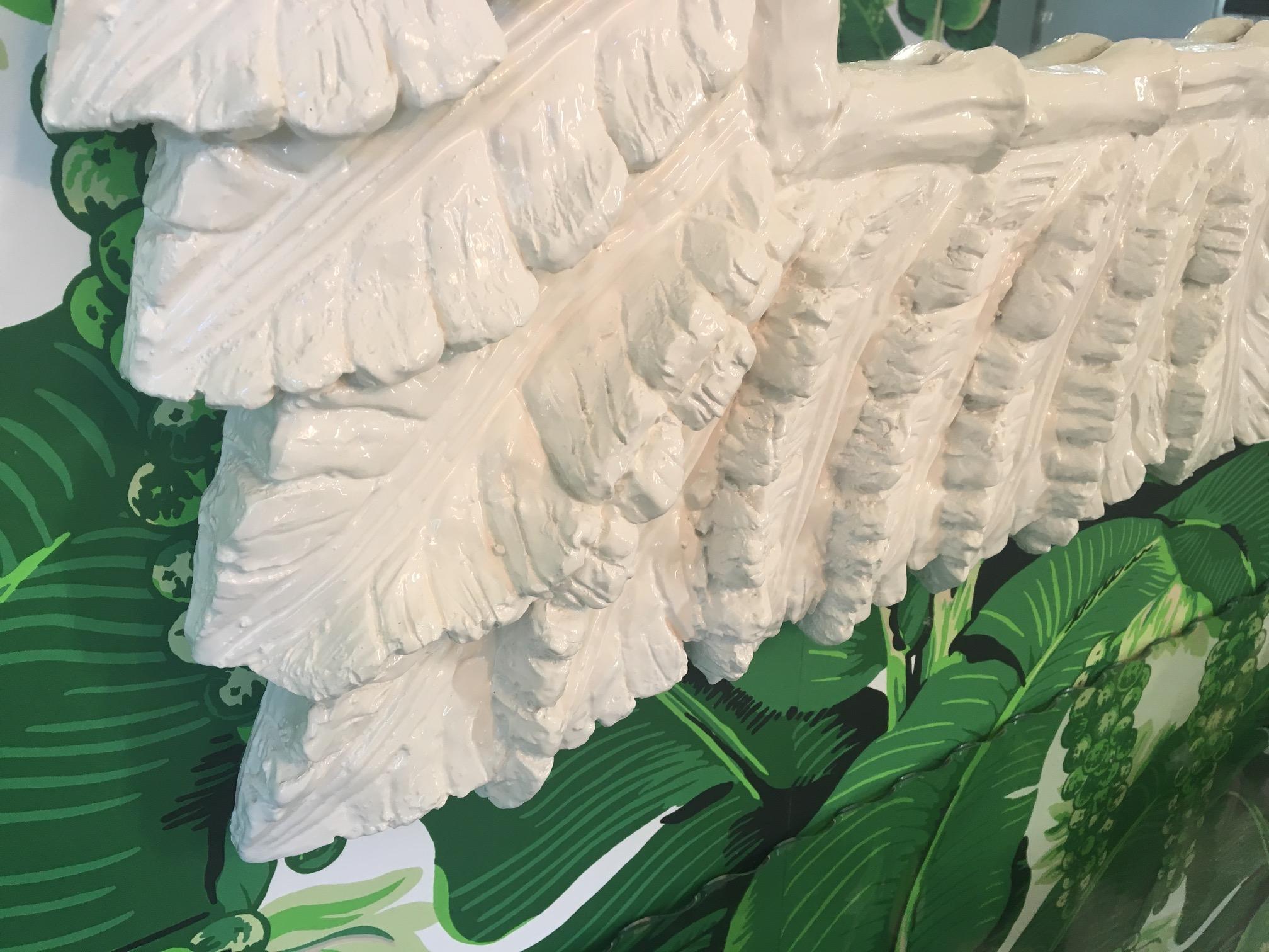 Sculptural Palm Leaf Console Table and Mirror After Serge Roche & Dorothy Draper For Sale 2