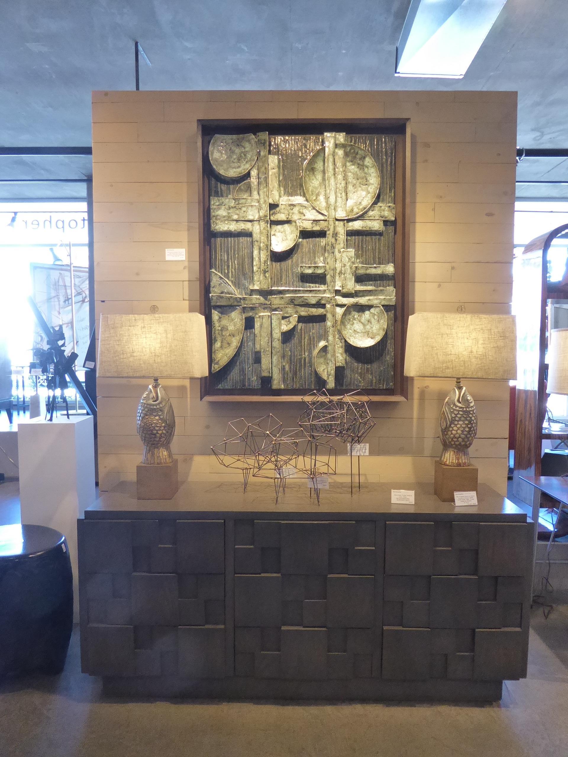 Sculptural Panel #3 Nine Part Custom Framed Studio Ceramic by Artist Titia Estes For Sale 7
