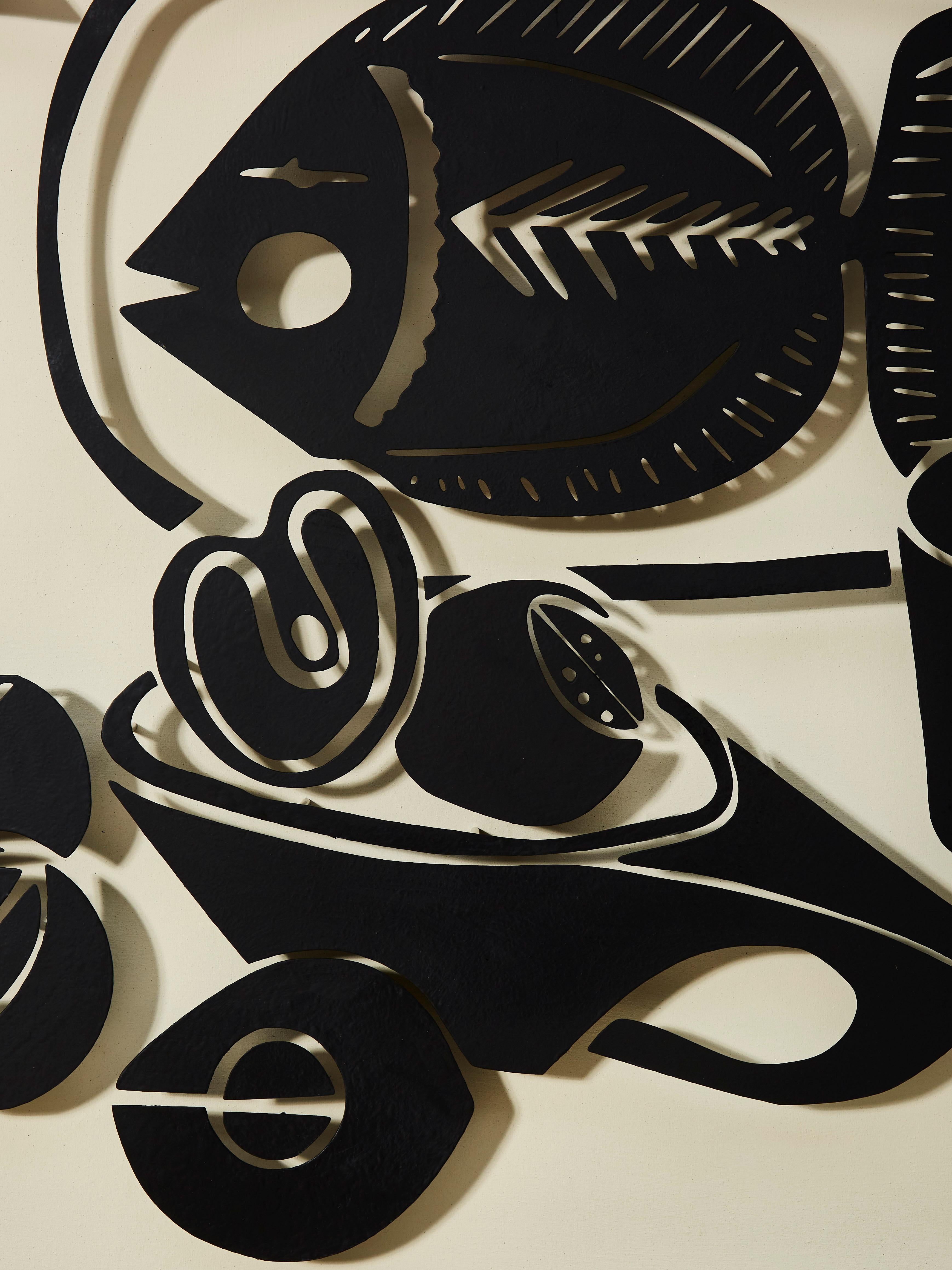 Framed steel sculpture signed by the french artist Antonine de Saint Pierre.
France, 2021.

Antonine de Saint Pierre, born in 1974 near Paris. She inspired herself from the artists of the 1950 and 1960s. Antonine focuses on large formats and the