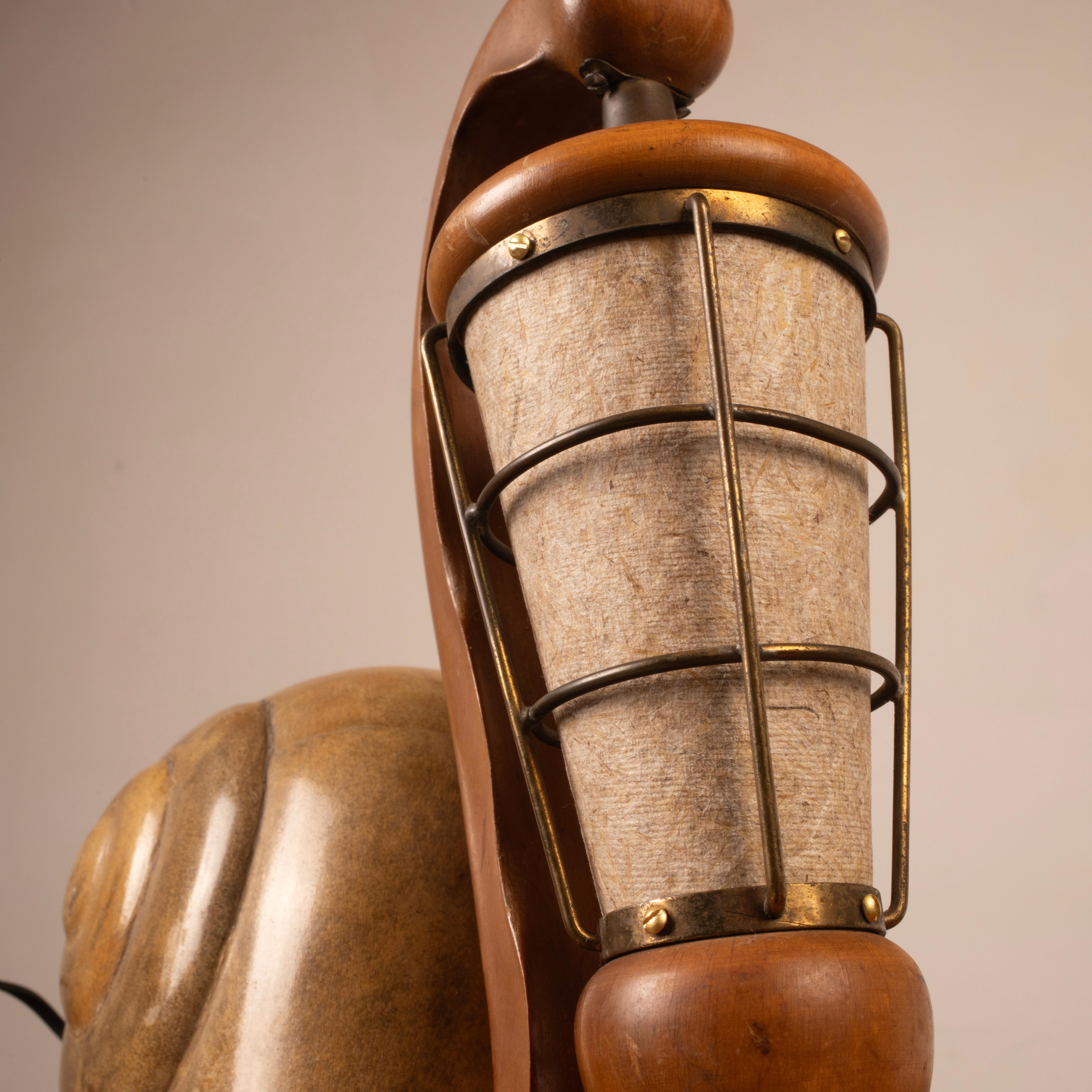 Sculptural Parchment Lamp by Aldo Tura, Italy, Mid-1950s im Angebot 11
