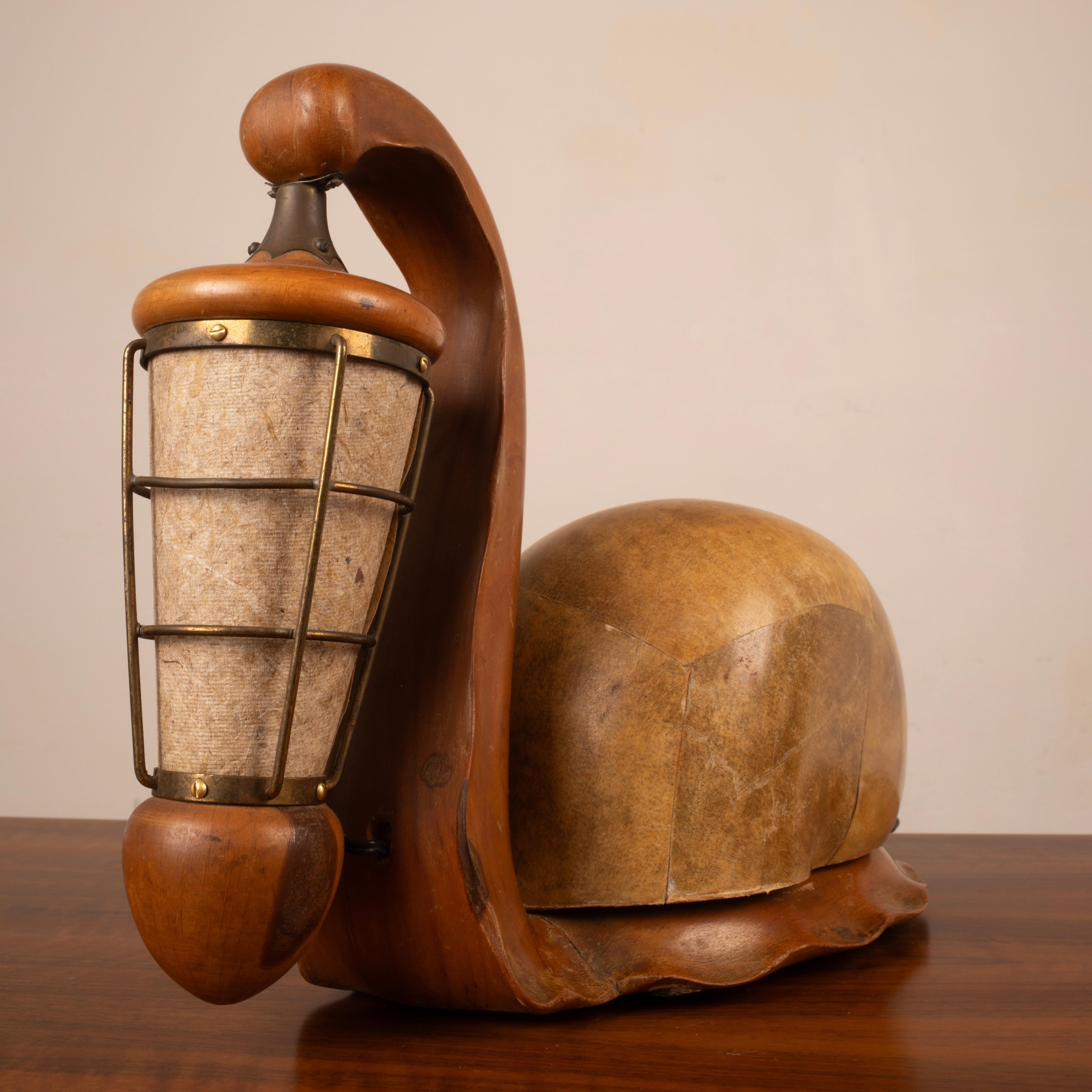 Sculptural Parchment Lamp by Aldo Tura, Italy, Mid-1950s im Angebot 13