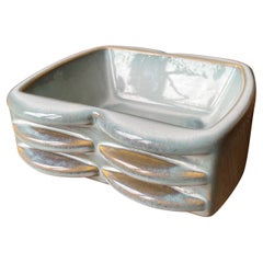 Sculptural Pastel Blue Modernist Vide Poche, Denmark, 1960s