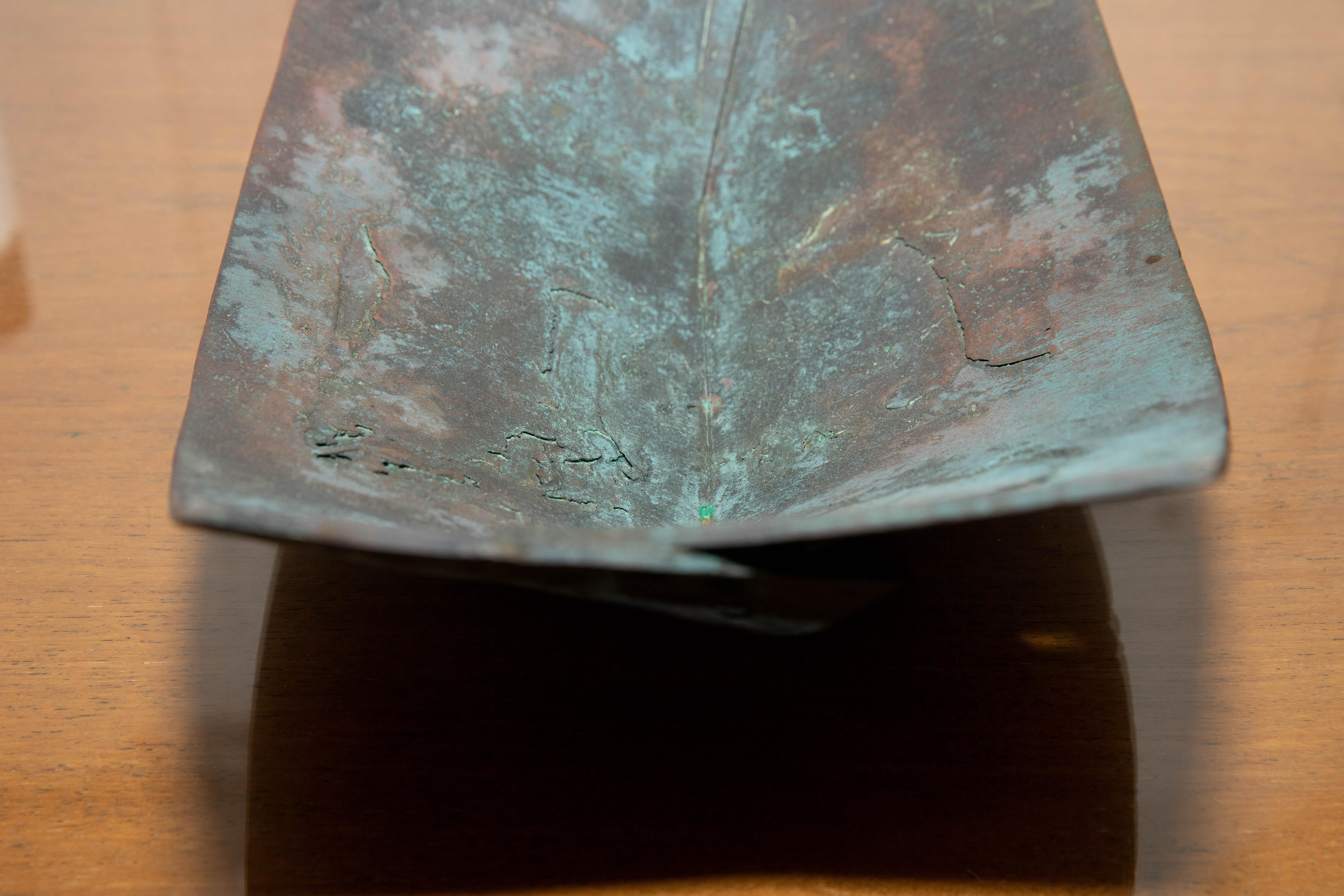 Sculptural Patinated Iron Bowl In Excellent Condition In Bridgehampton, NY