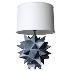 Sculptural Patinated Metal Table Lamp, c.1975
