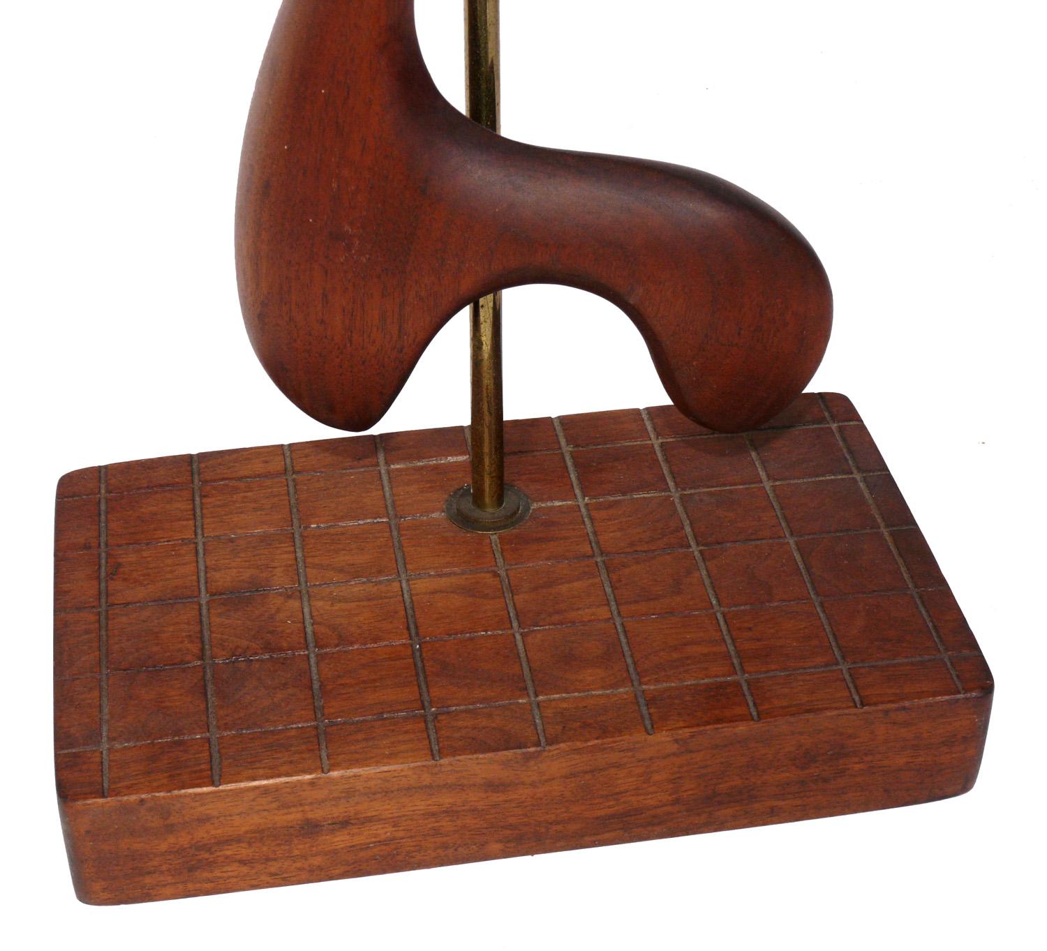 American Sculptural Paul Laszlo Lamp with Maria Kipp Shade