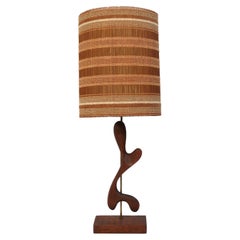 Sculptural Paul Laszlo Lamp with Maria Kipp Shade