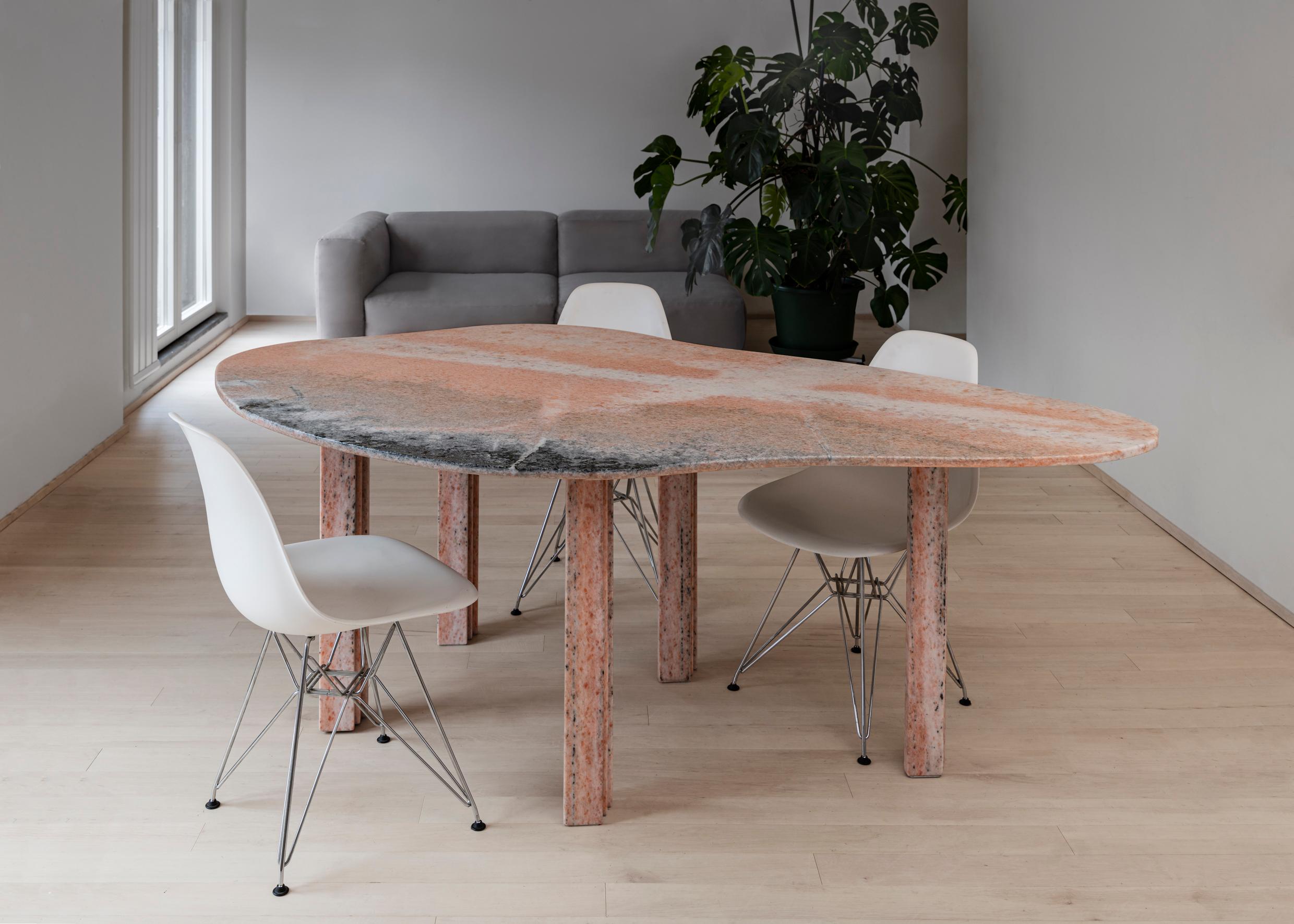 Organic Modern Sculptural Pear Marble Coffee Table, Lorenzo Bini