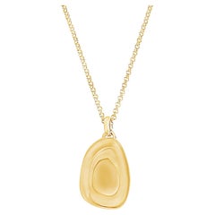 Sculptural Pebble Locket In 18ct Gold Vermeil