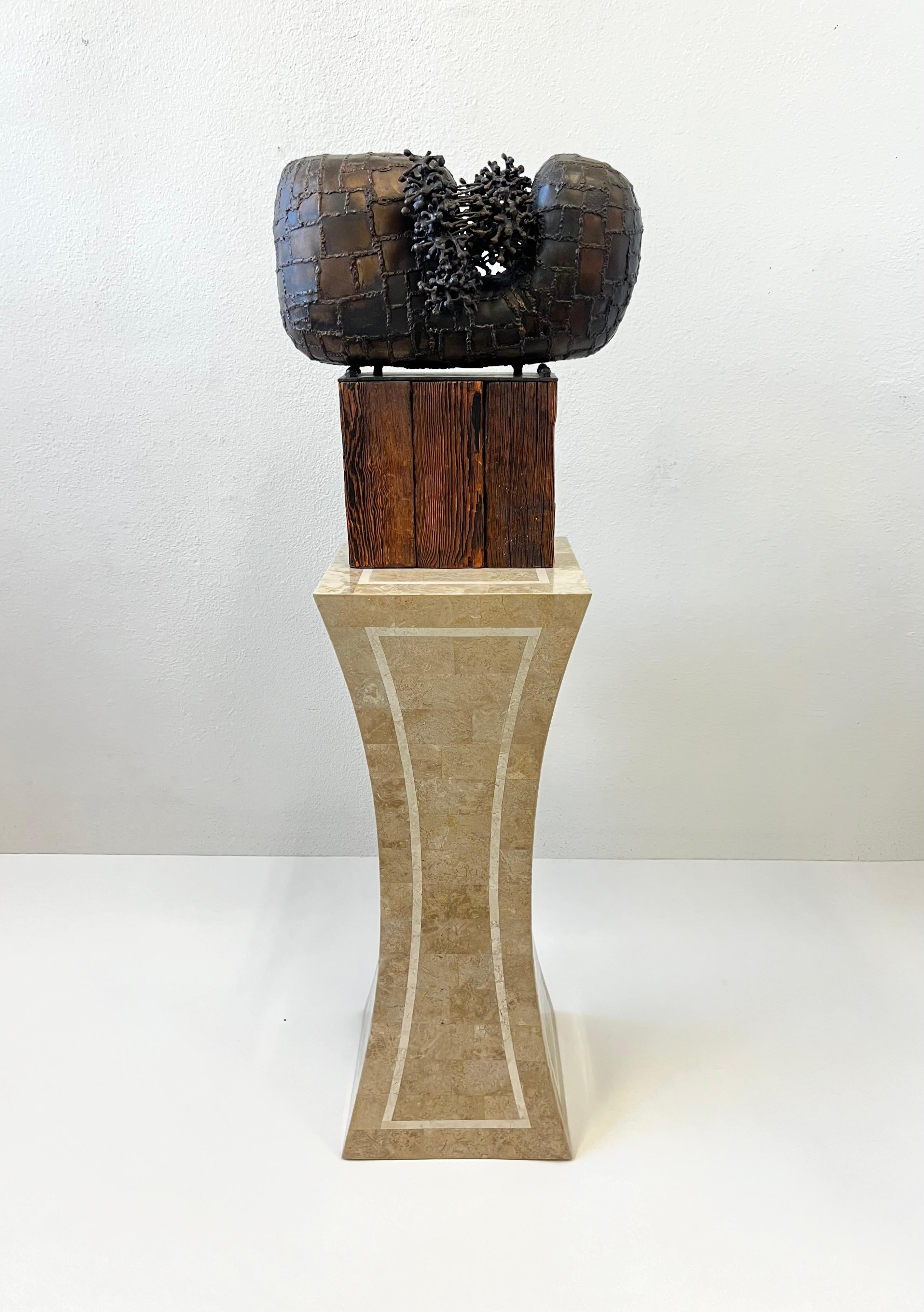 Late 20th Century Sculptural Pedestal by Maitland-Smith For Sale