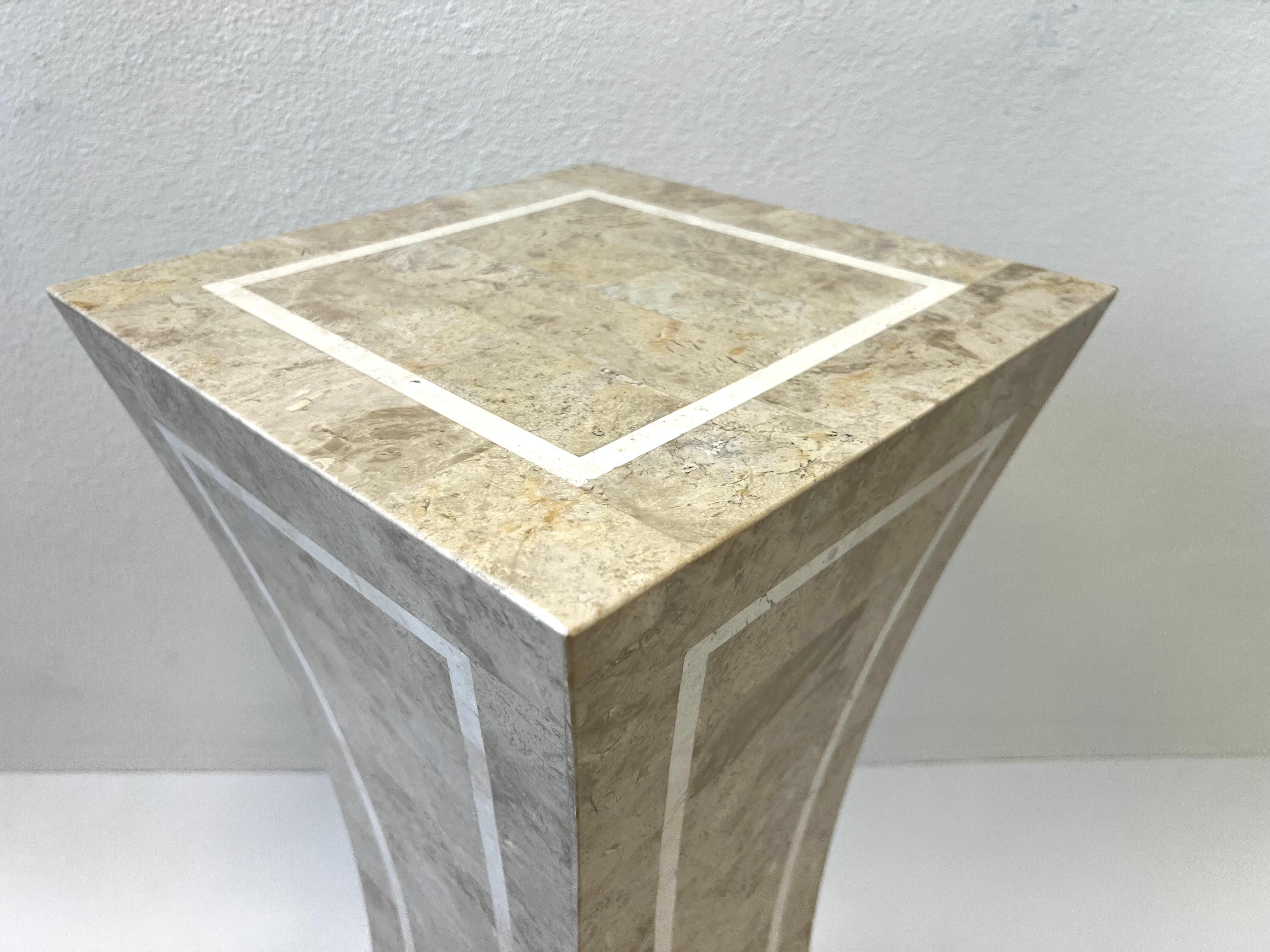 Hand-Crafted Sculptural Pedestal by Maitland-Smith For Sale
