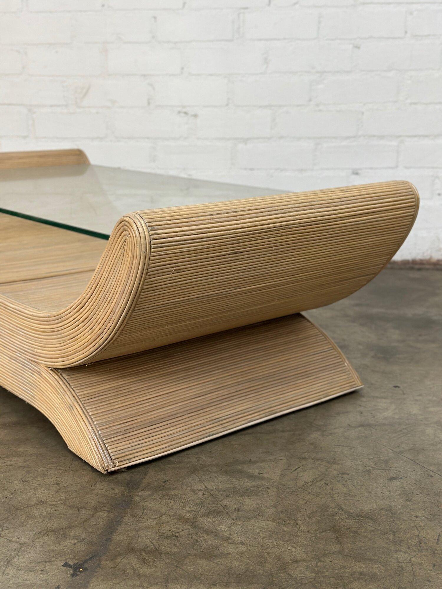 Sculptural Pencil Reed Coffee Table For Sale 4
