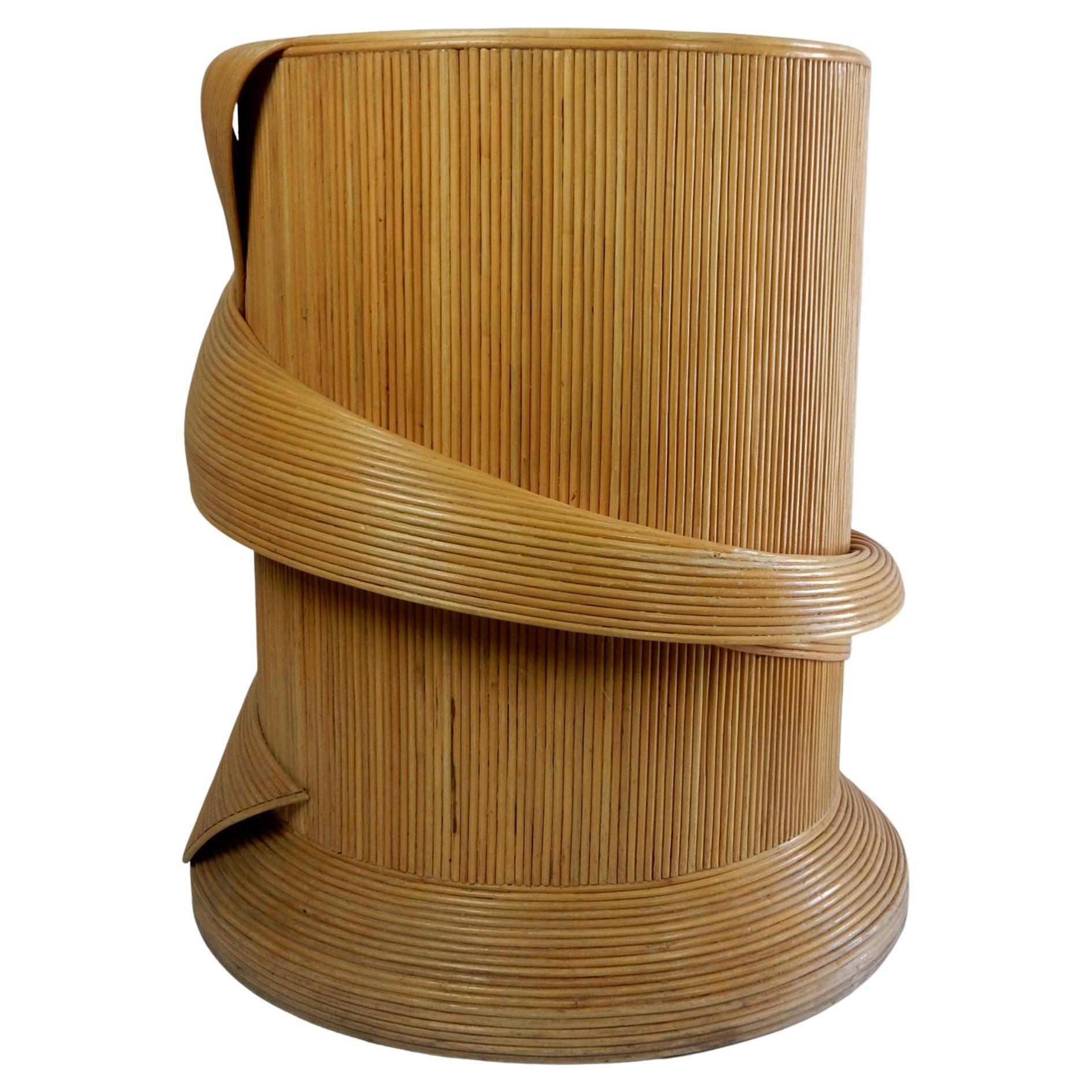 Sculptural Pencil Reed Rattan Dining Table Base by Betty Cobonpue In Good Condition In Las Vegas, NV