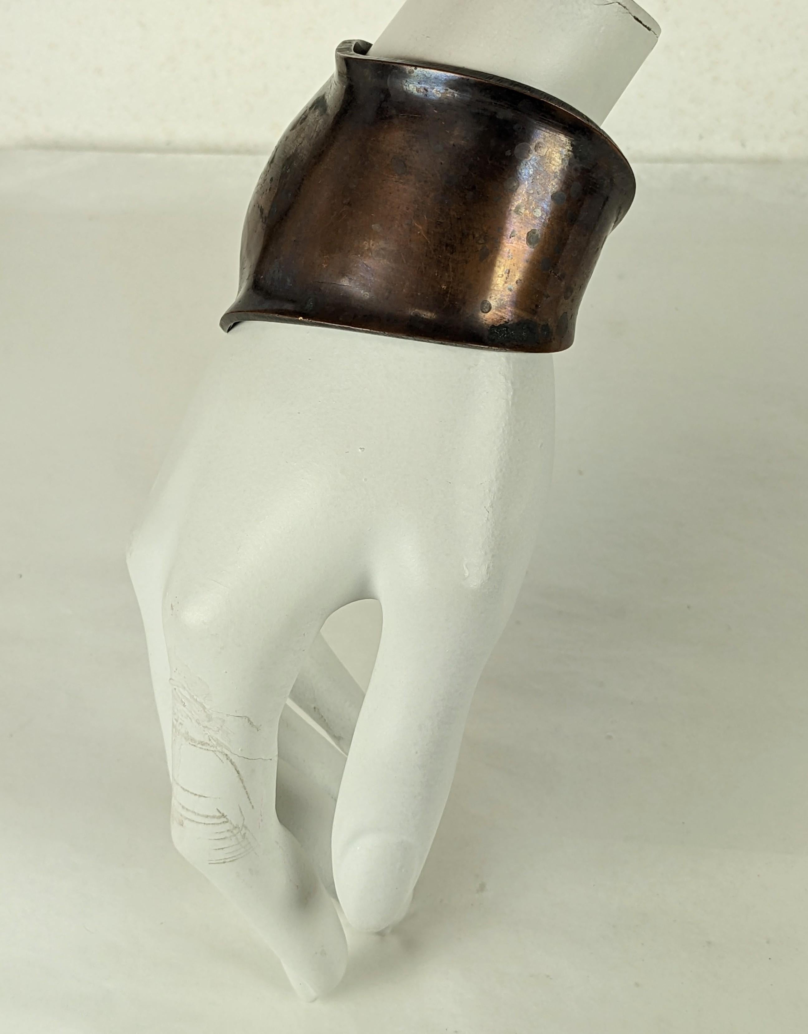 Sculptural Peretti Style Copper Bone Cuff For Sale 1