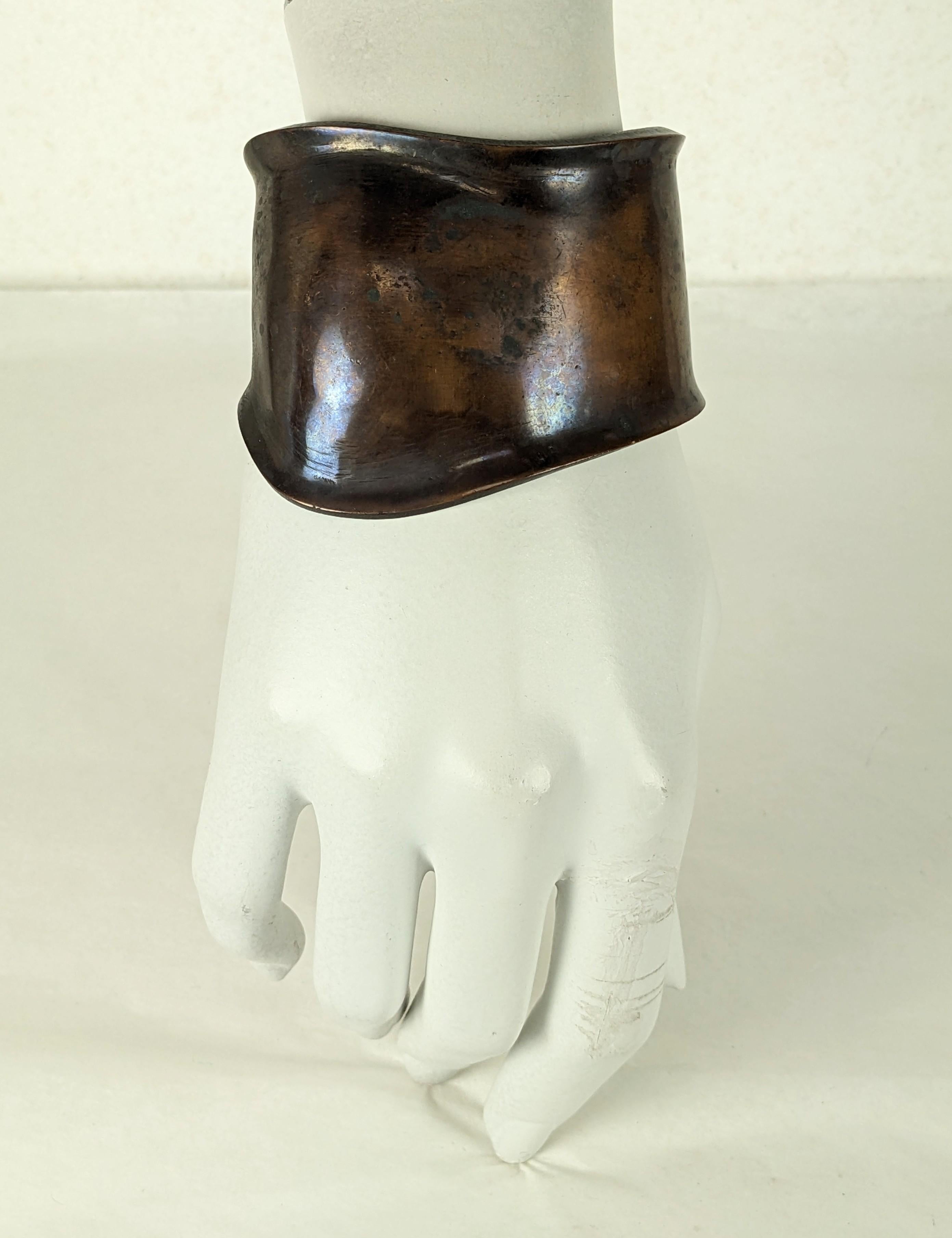 Sculptural Peretti Style Copper Bone Cuff For Sale 2