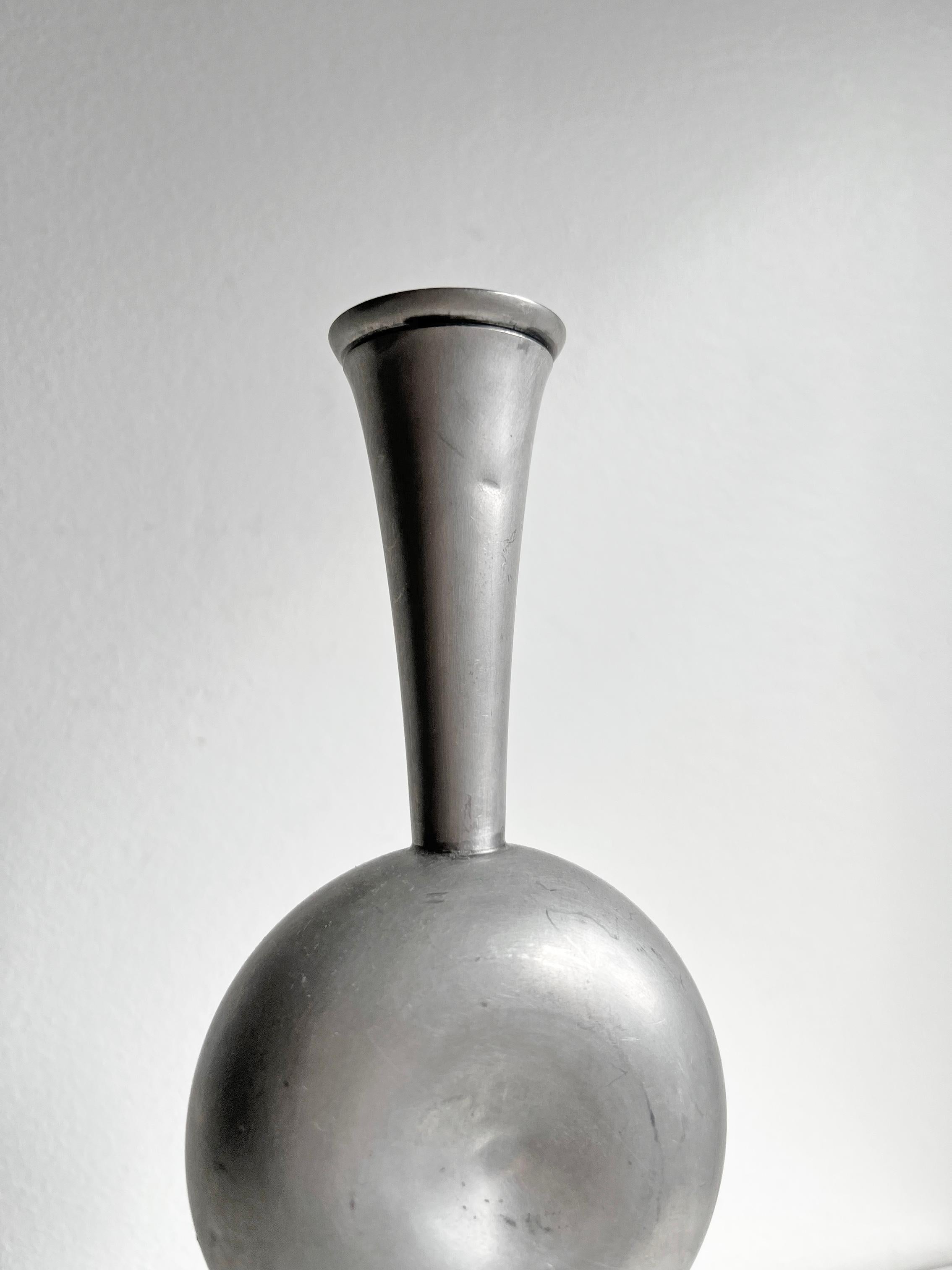 Sculptural Pewter Decanter by Gunnar Havstad, Norway, 1950s 6